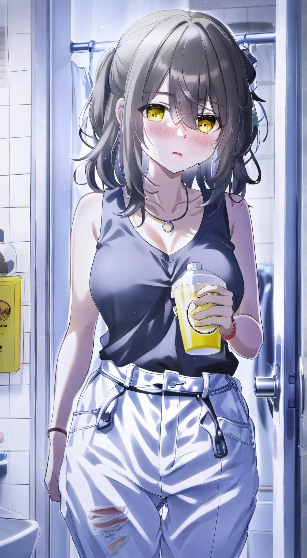 ai character: bathroom...? idk background
