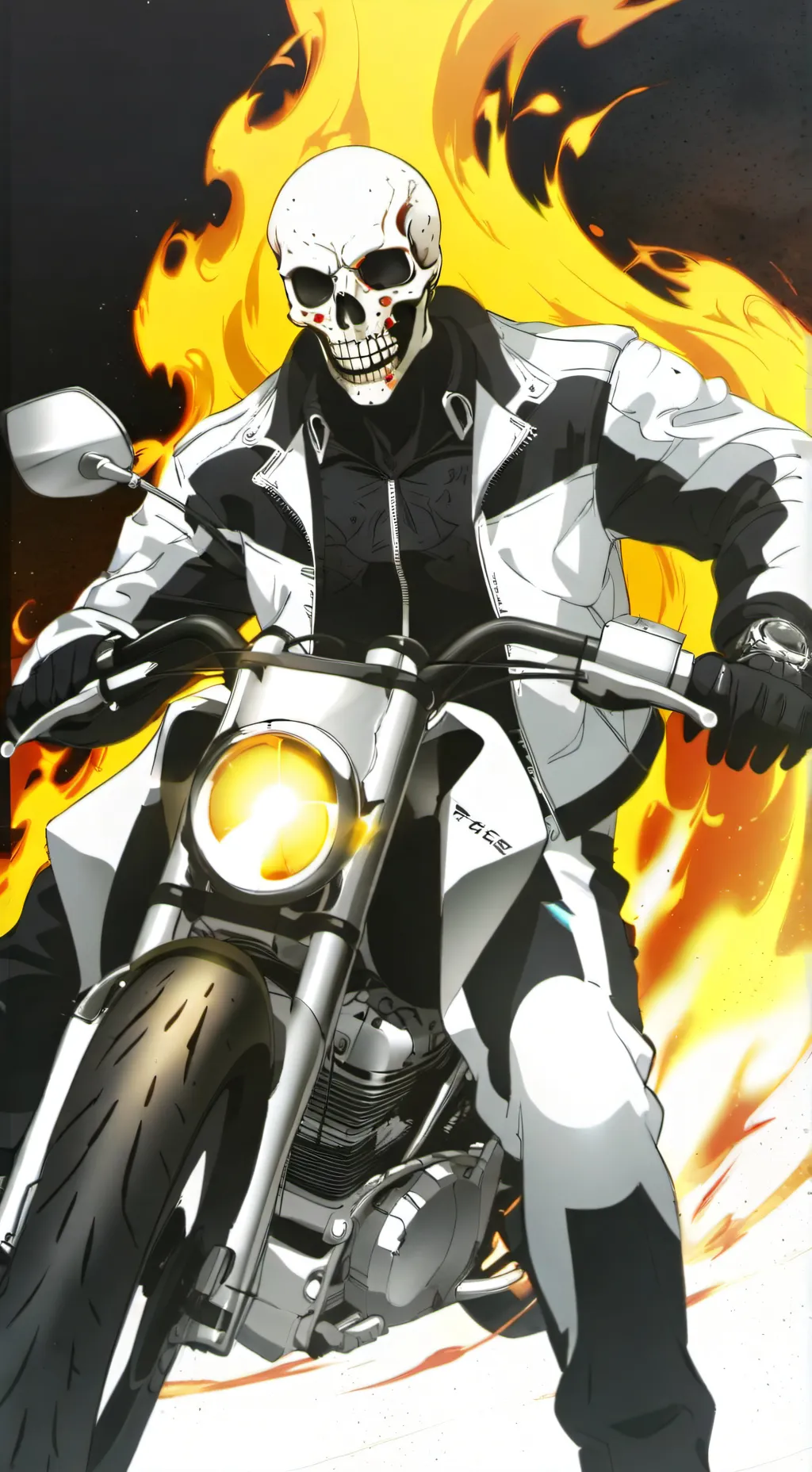 ai character: MHA+Ghost riderP10 background