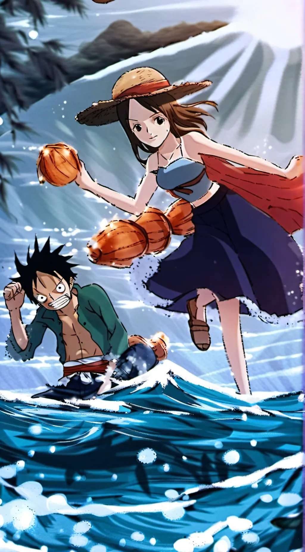 ai character: hija de luffy background