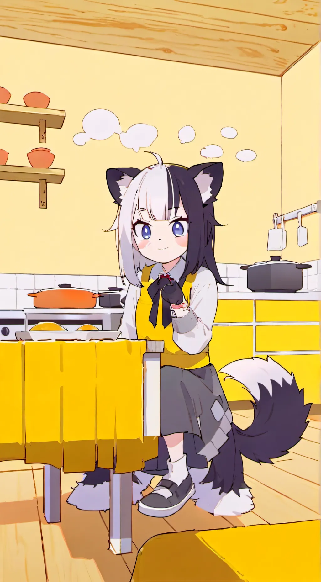 ai character: Striped Skunk Spir background