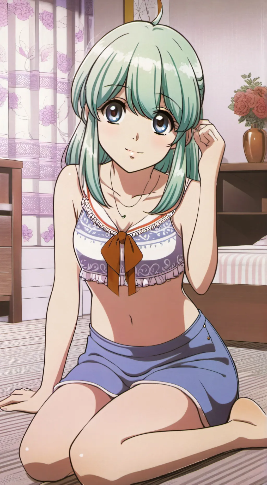 ai character: rule_34-tan background