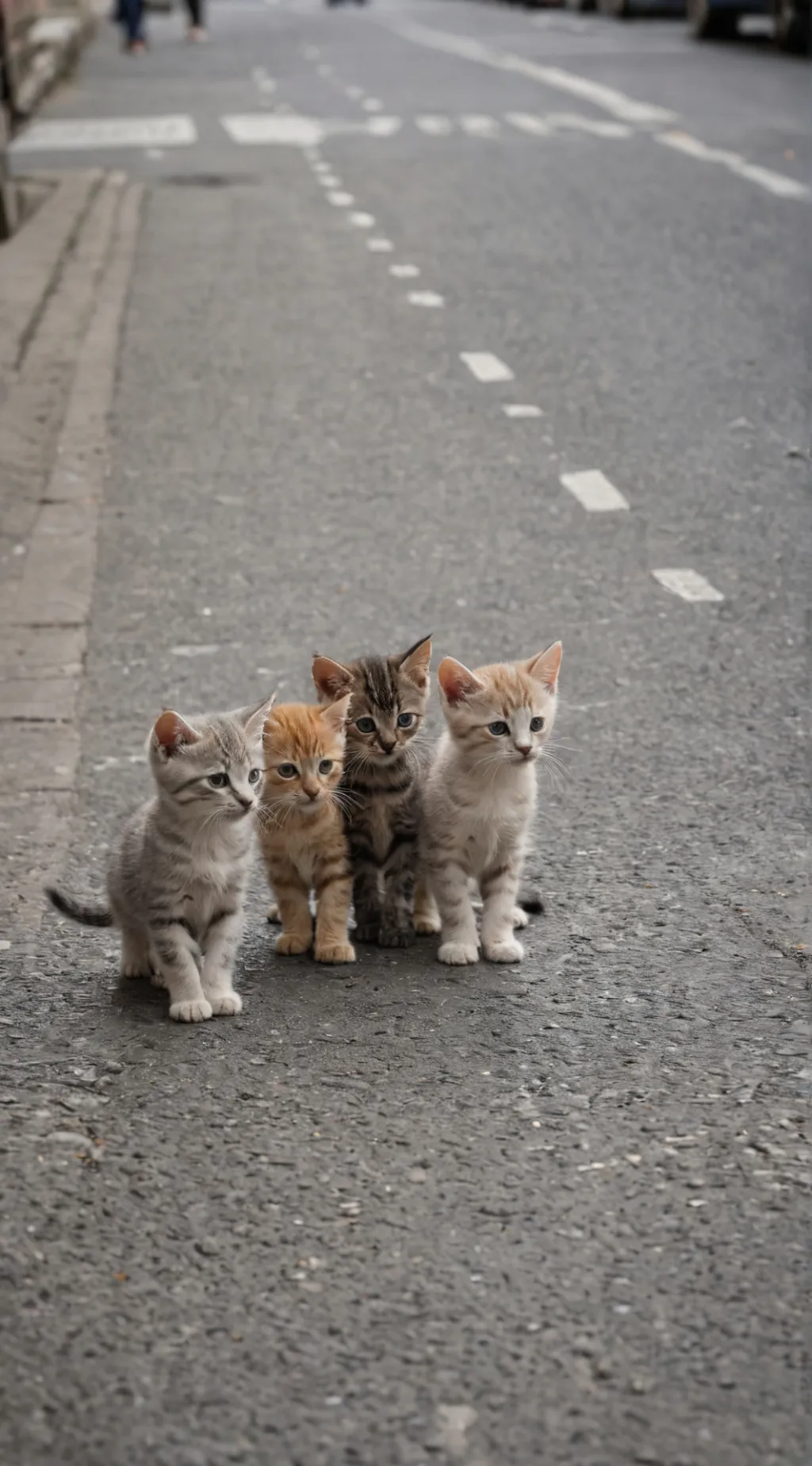 ai character: 4 kitten background