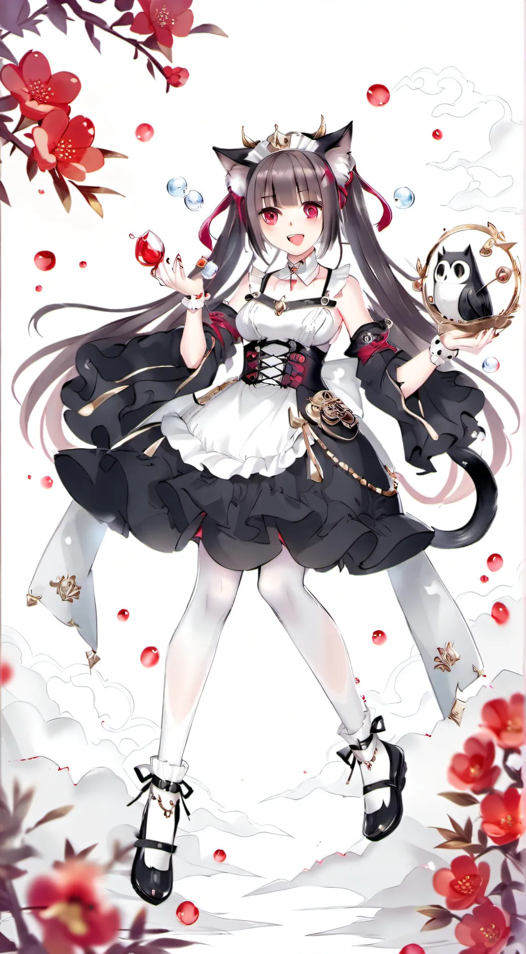 ai character: Queen Neko background