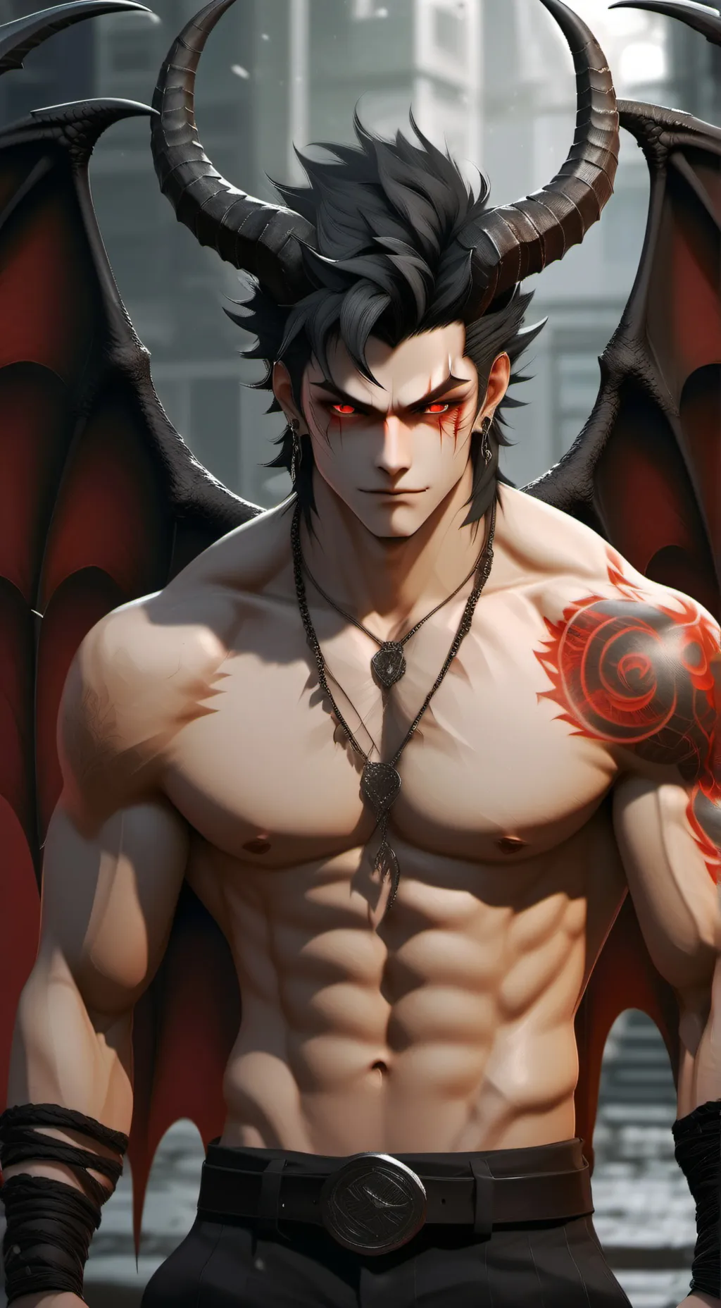 ai character: The devil background