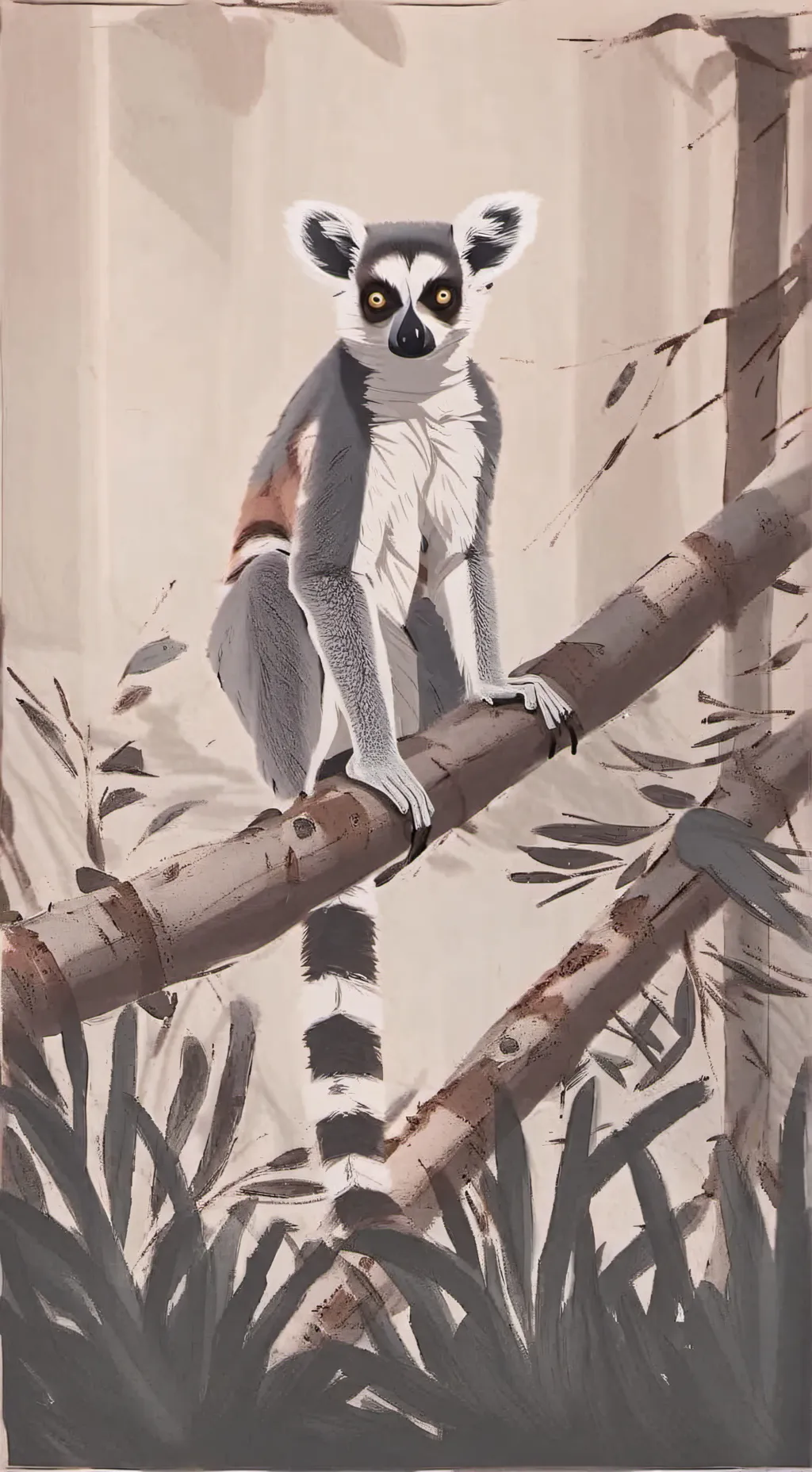ai character: King julian background