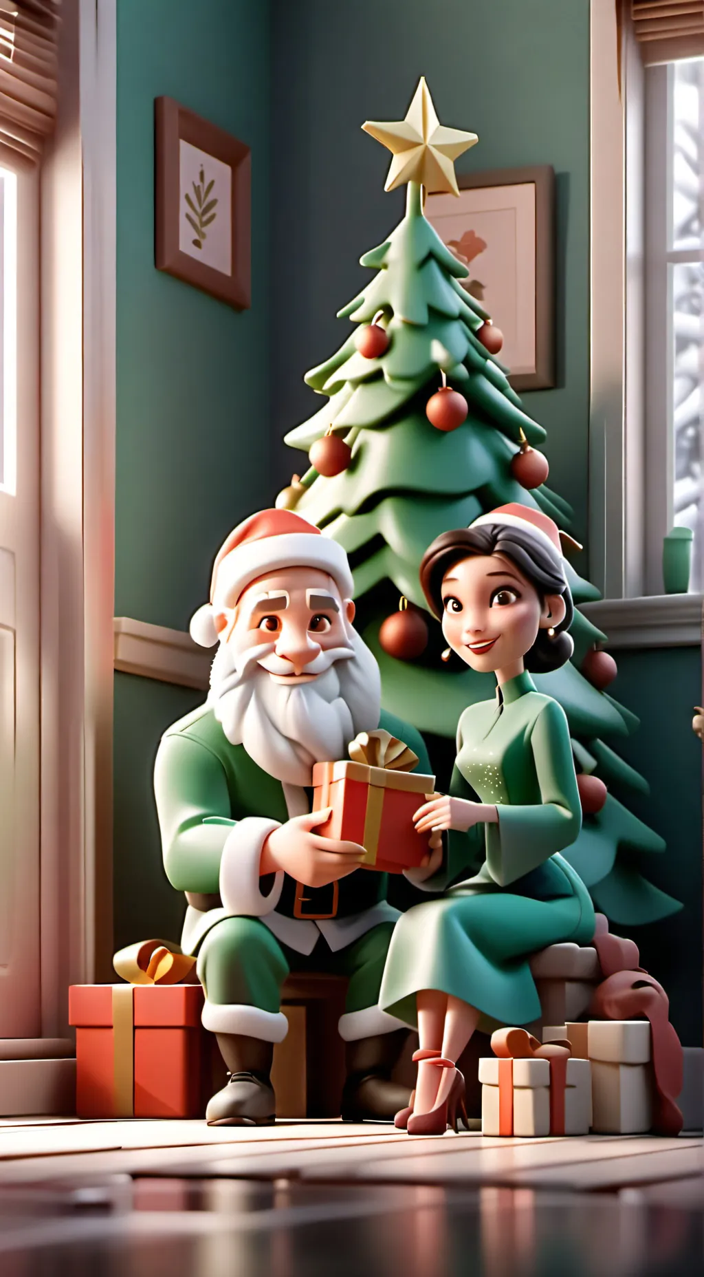 ai character: Christmas  background