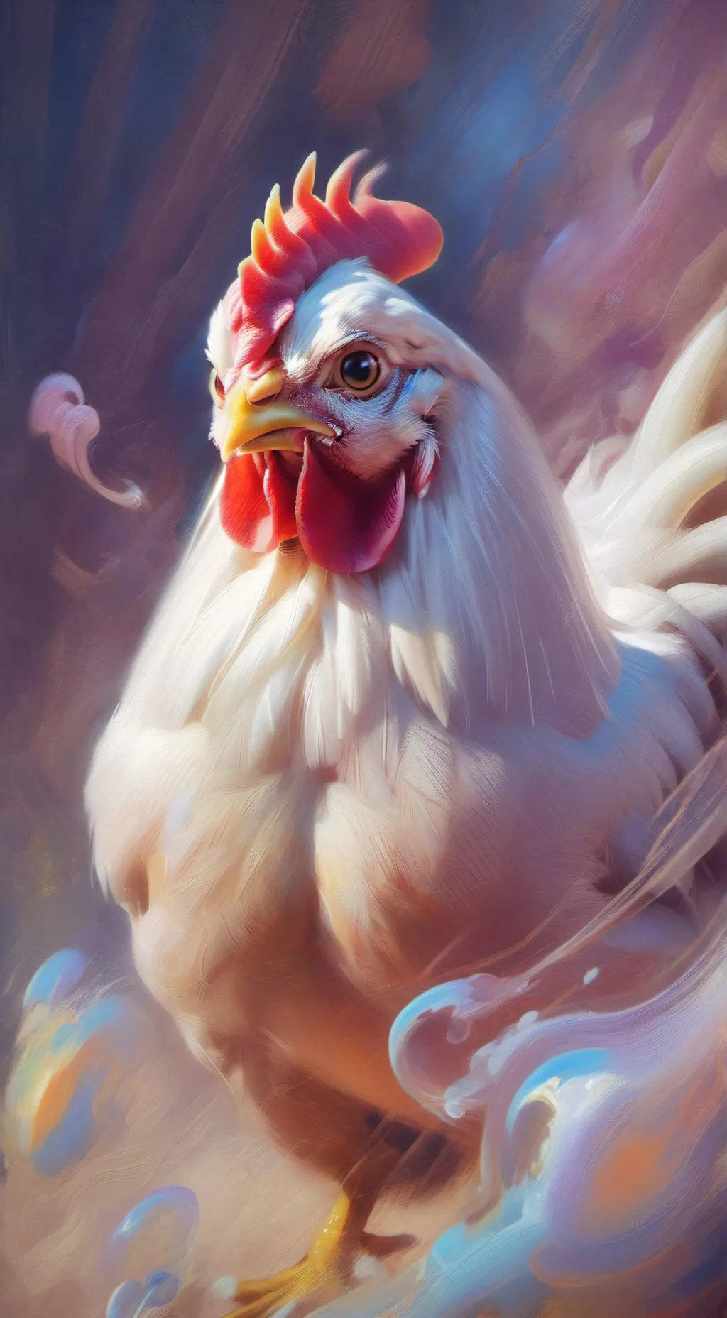 ai character: chicken background