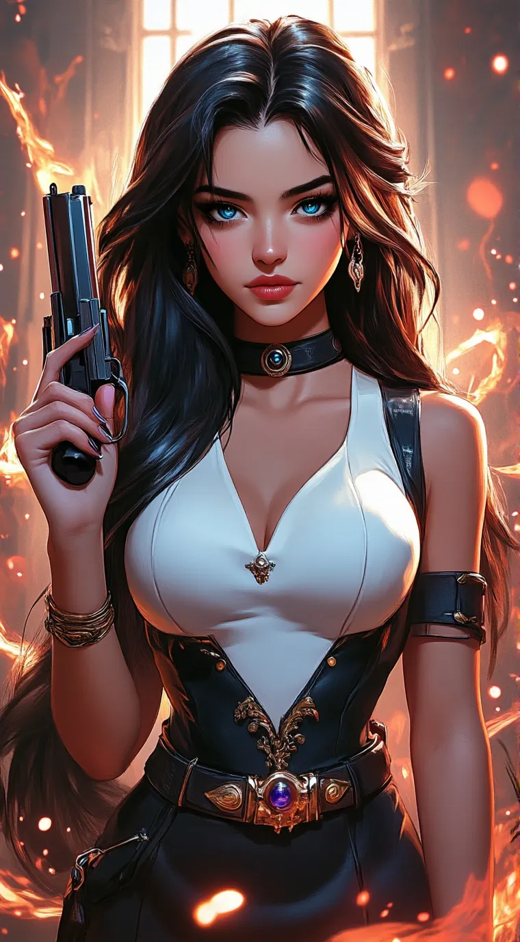 ai character: sandy comedro background