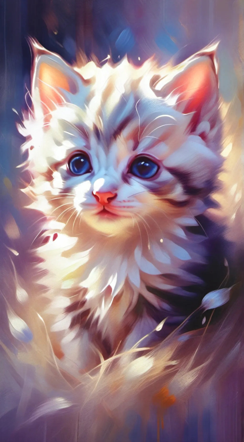 ai character: newborn kitten background