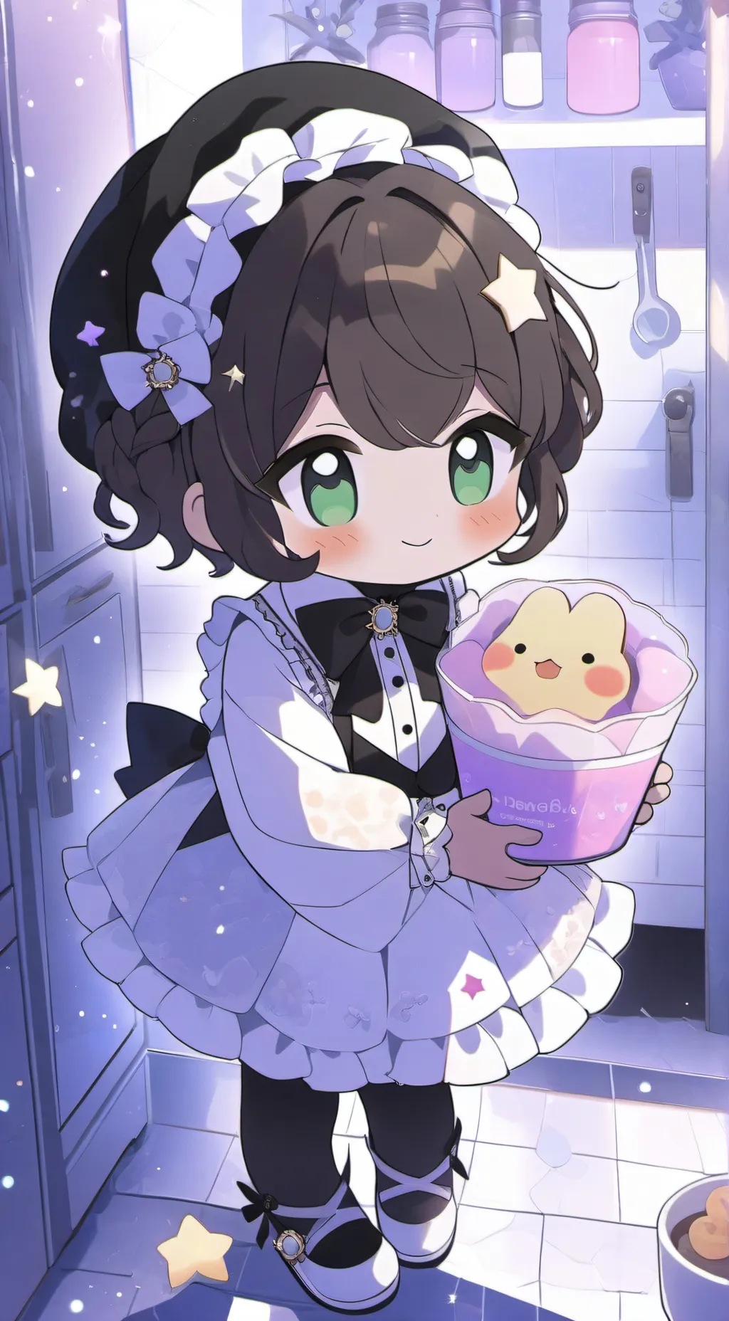 ai character: my kid babysit:)  background