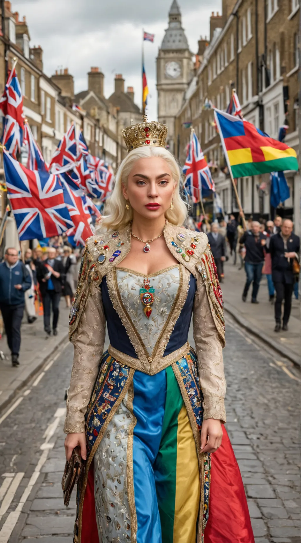 ai character: Queen Gaga background