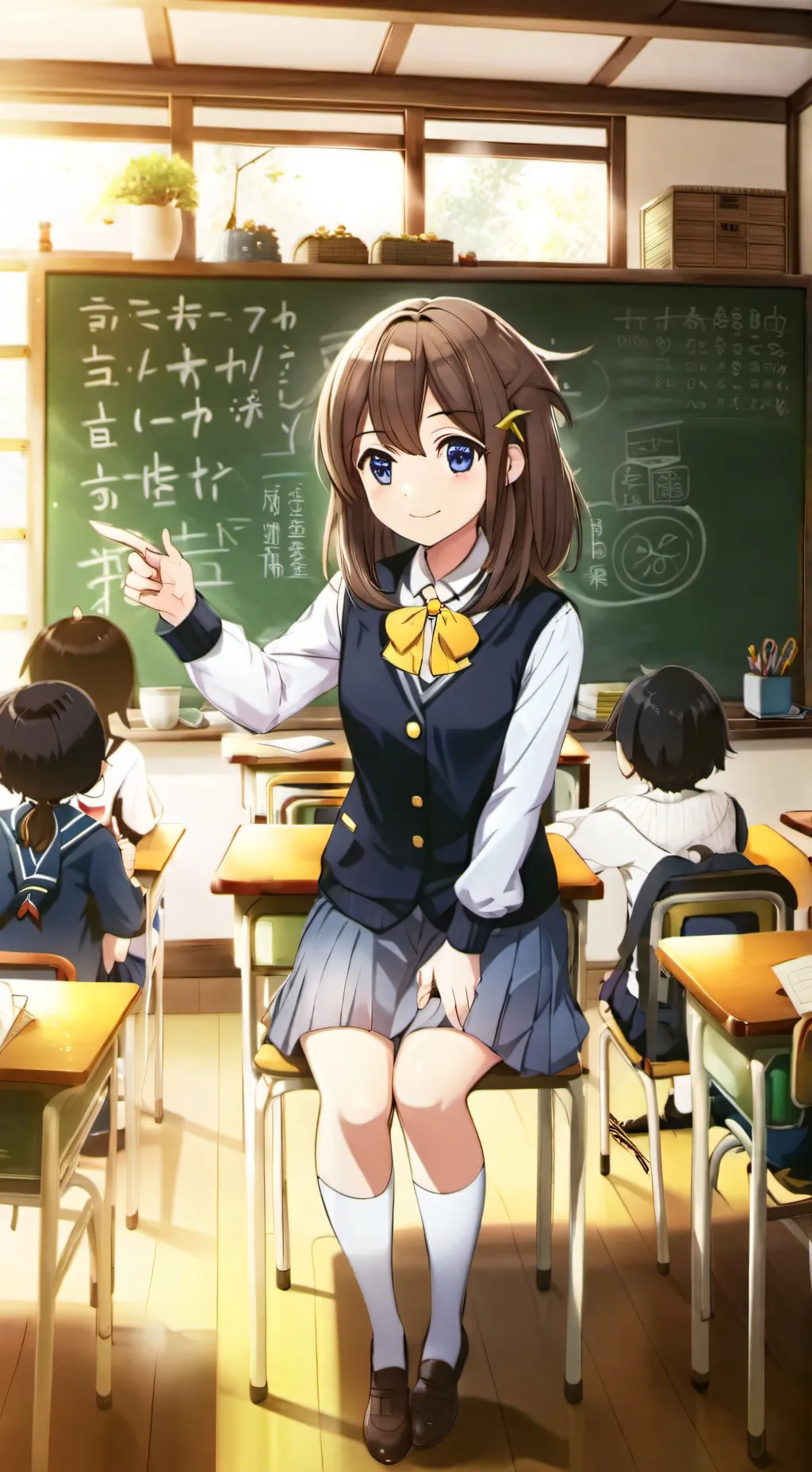 ai character: classroom b-3 background