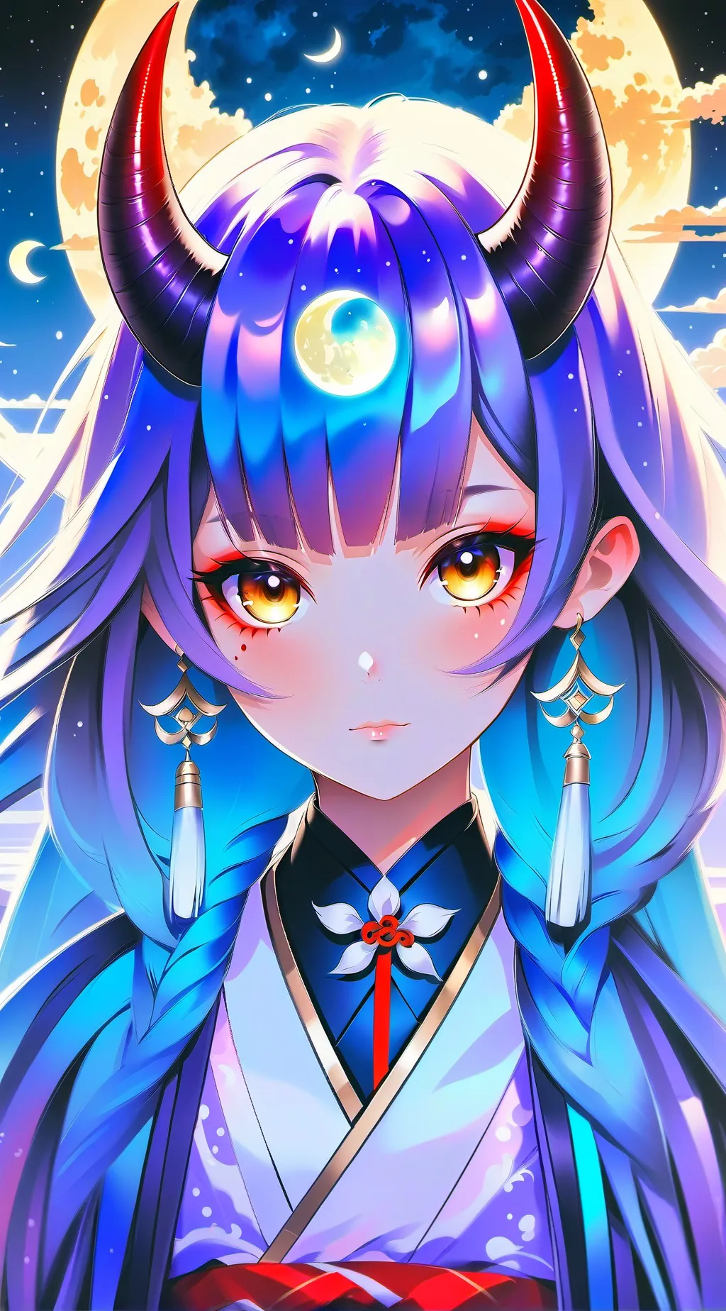 ai character: Uppermoon maid! background