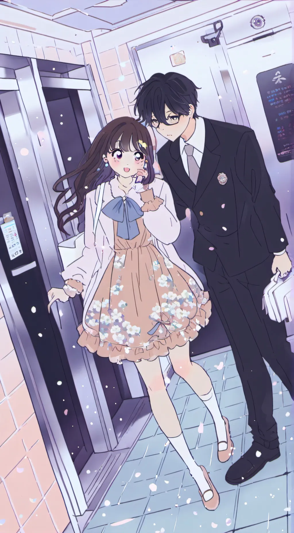 ai character: elevator background