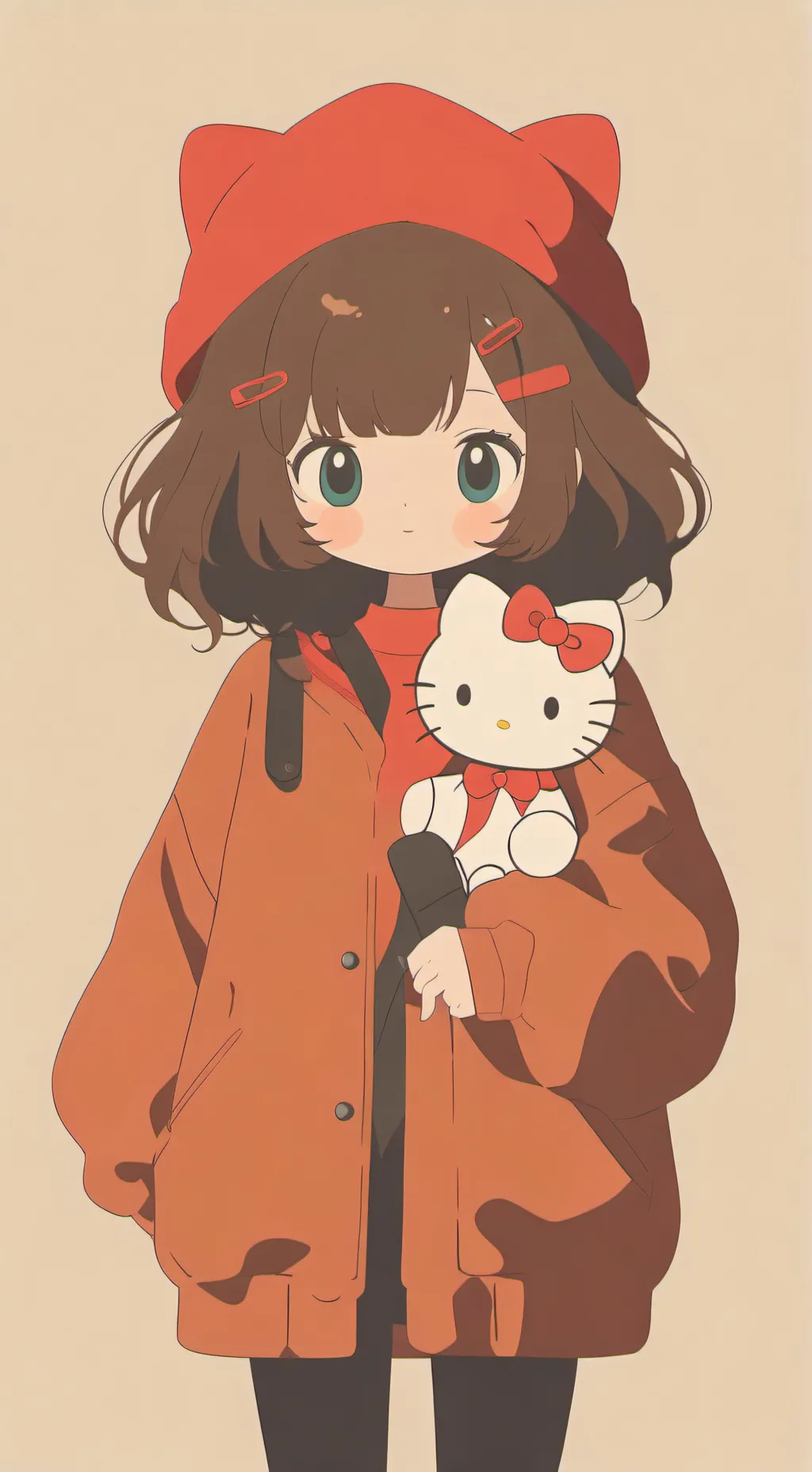 ai character: hello kitty background