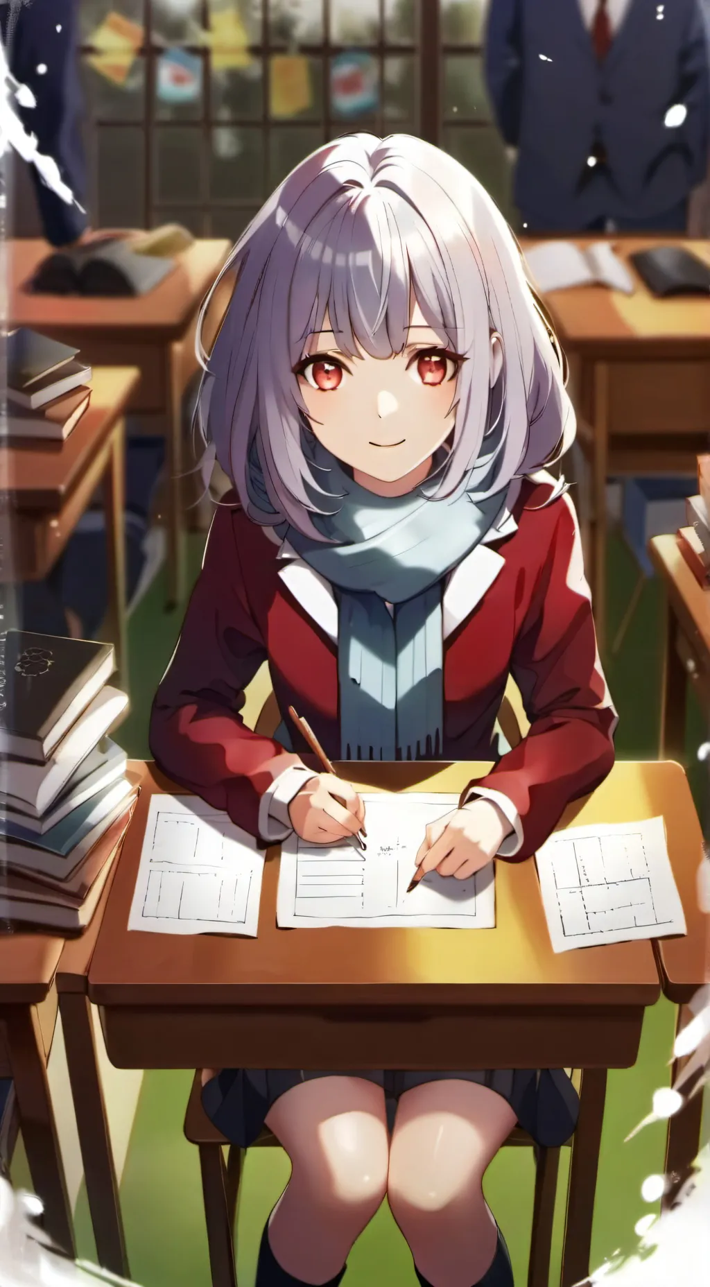 ai character: winter  background