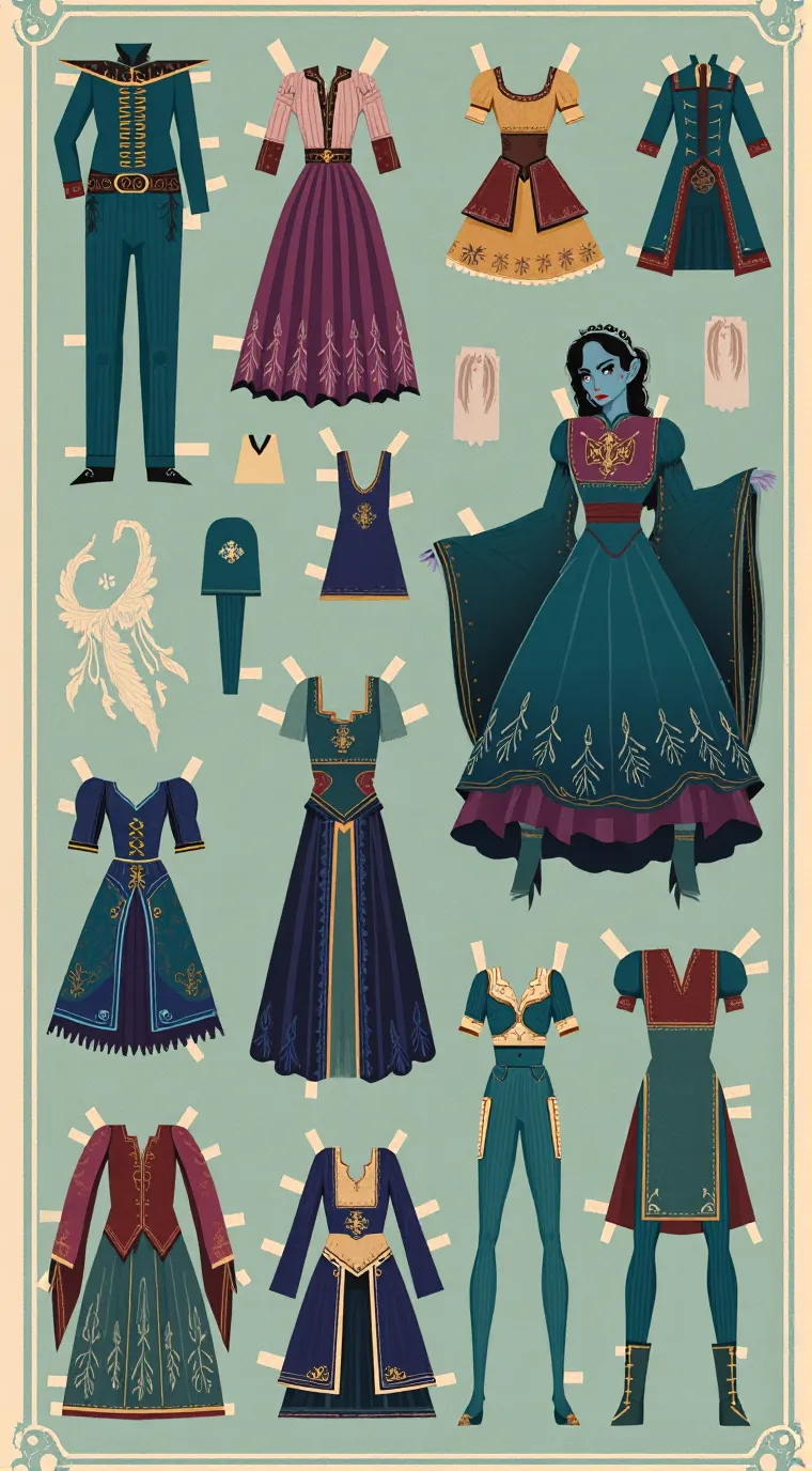 ai character: Paper Dolls background
