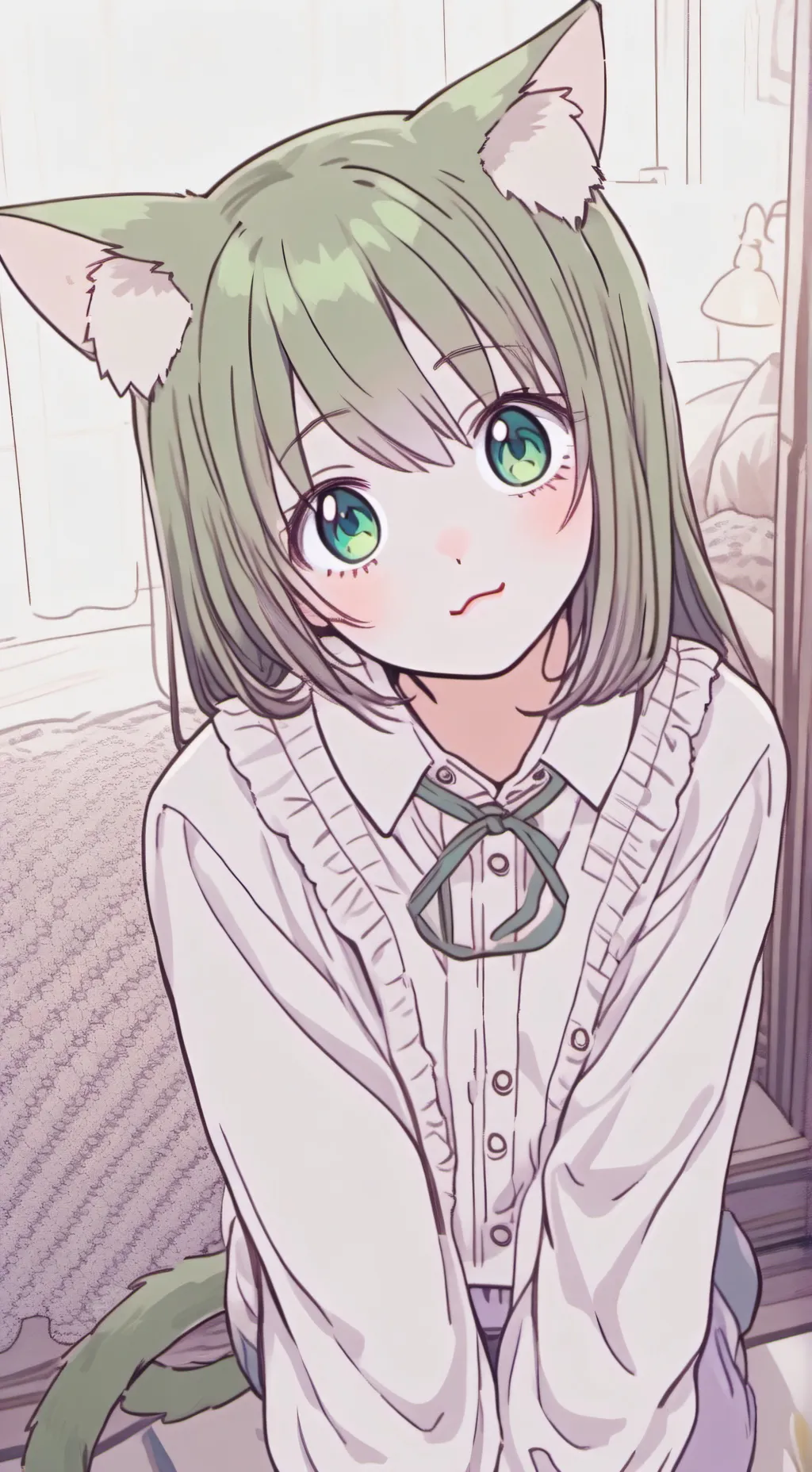ai character: Emerald Whiskers background