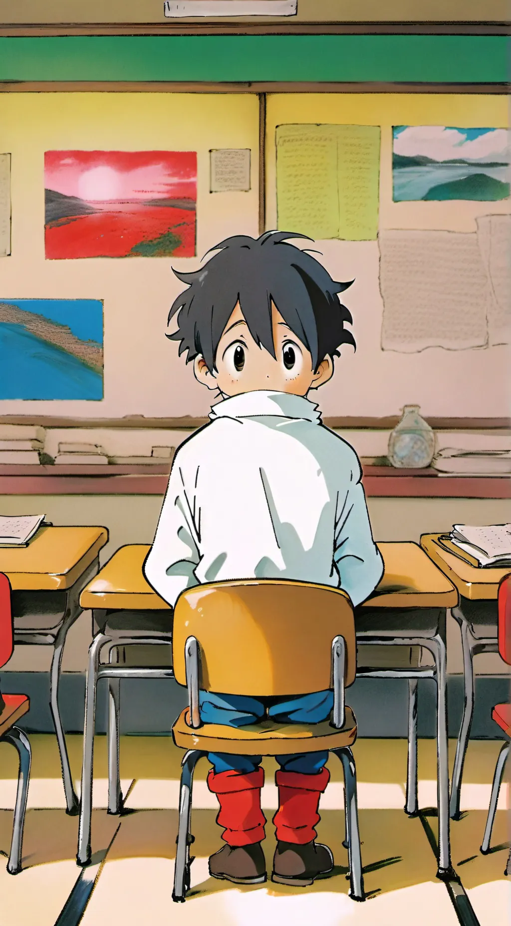 ai character: Mha new student  background