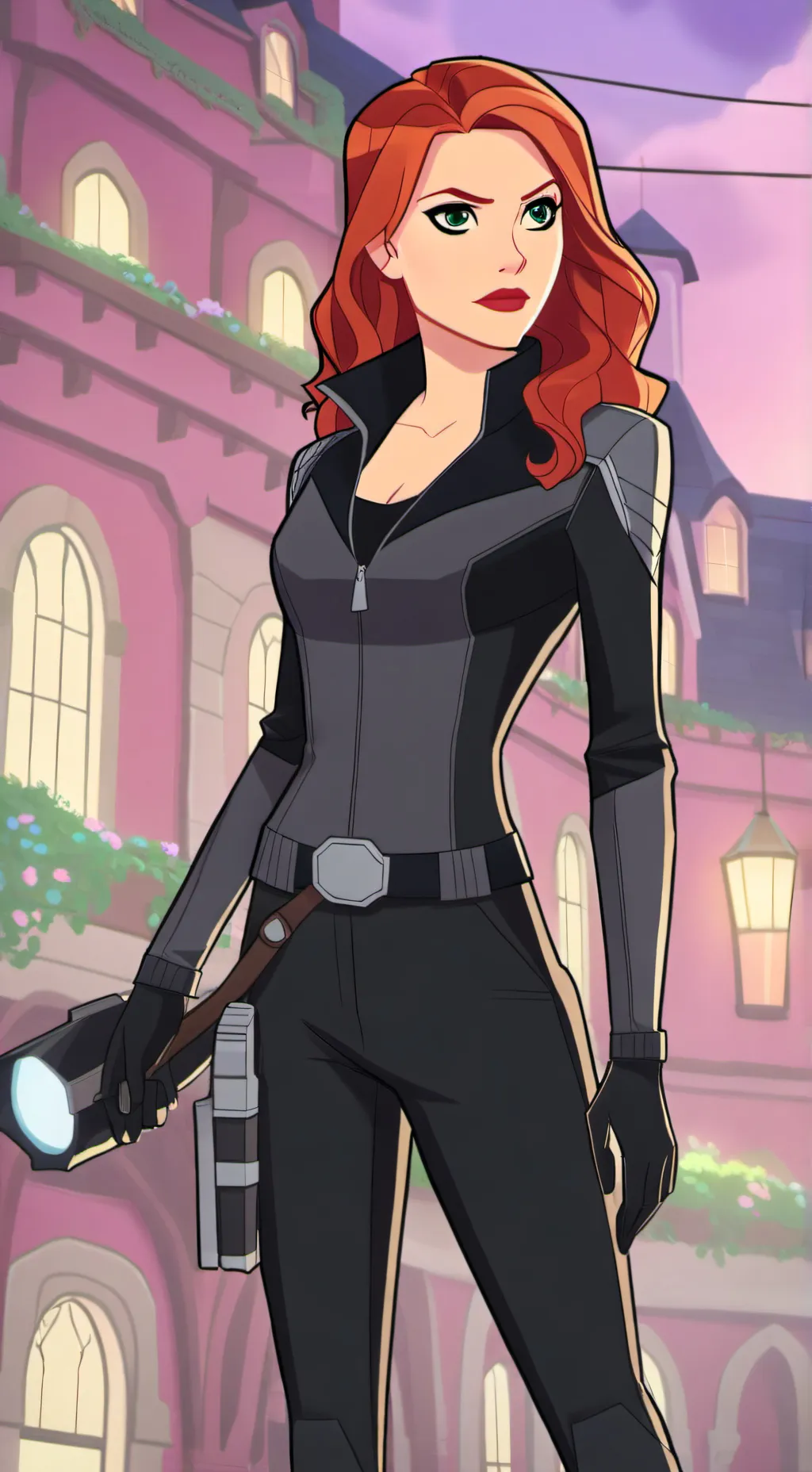 ai character: black widow 690 background