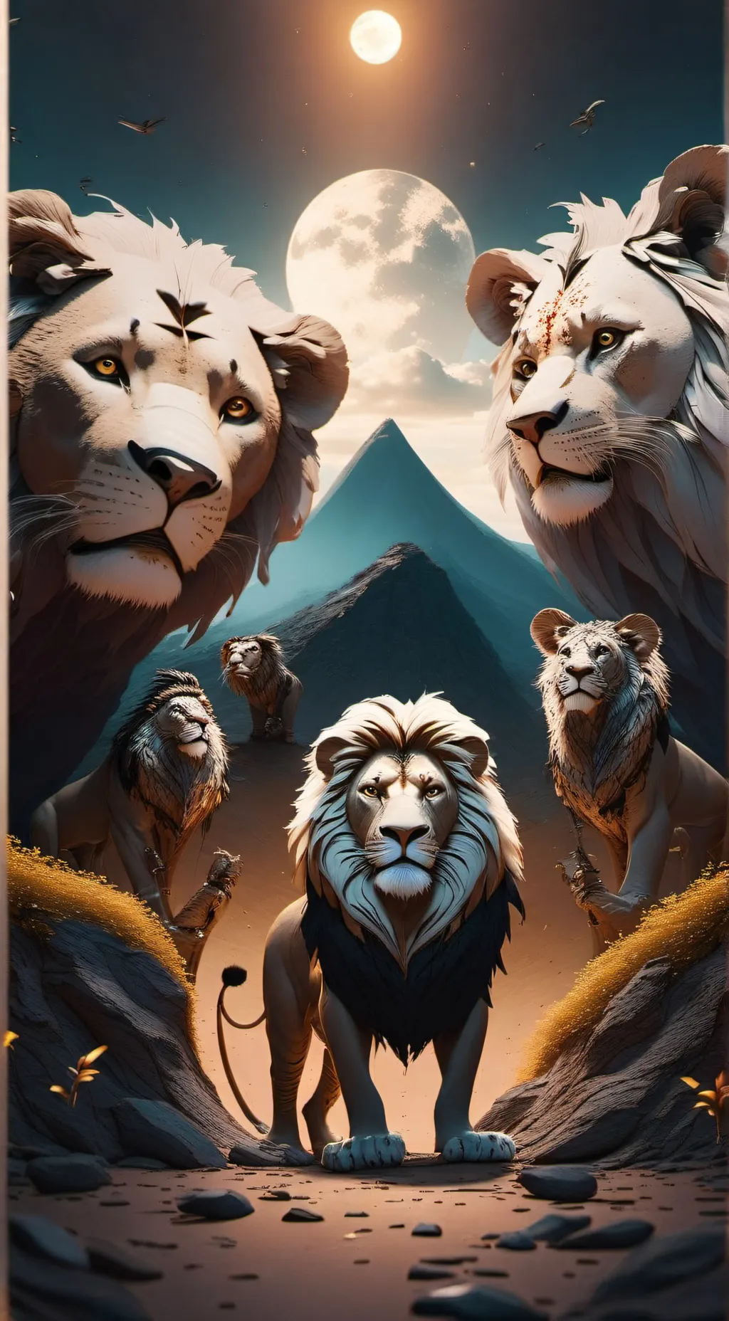 ai character: lion king rp background