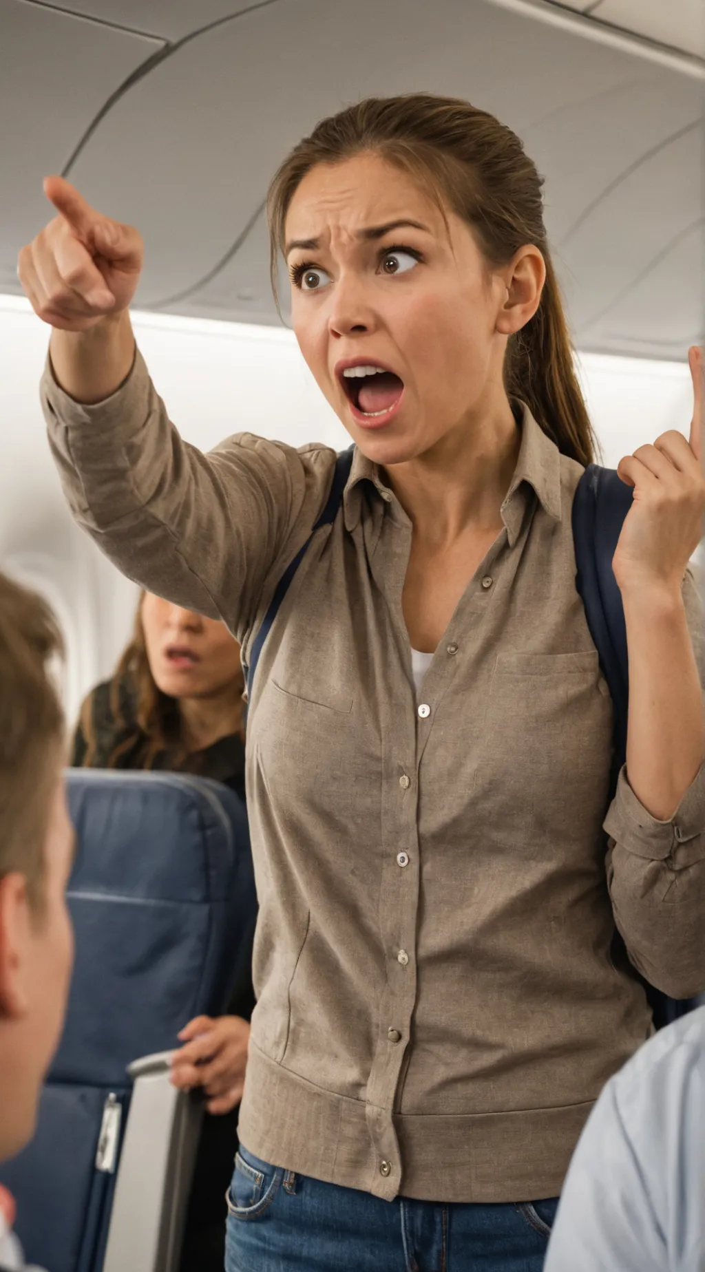 ai character: Crazy Plane Lady background