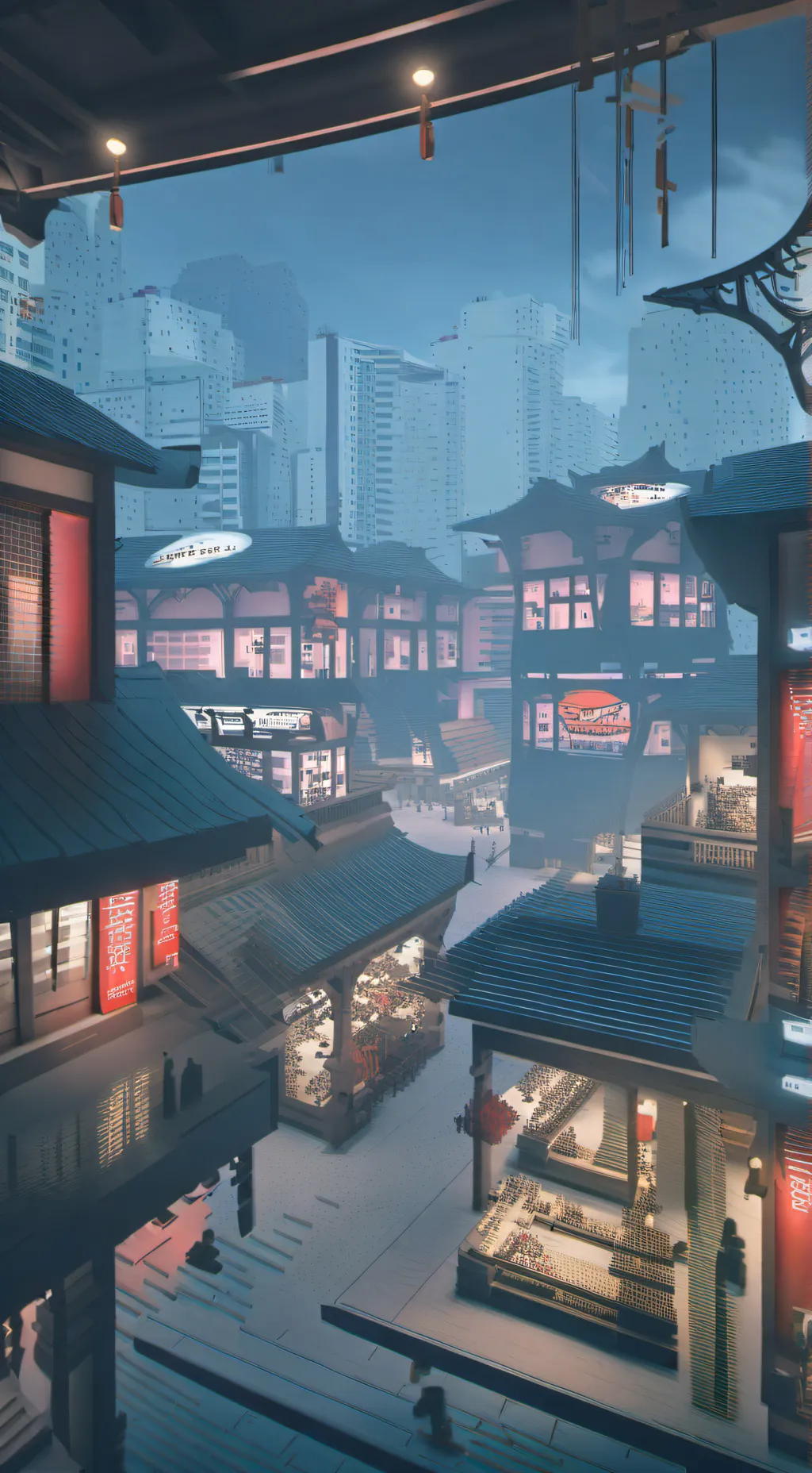 ai character: ZZZ New eridu background