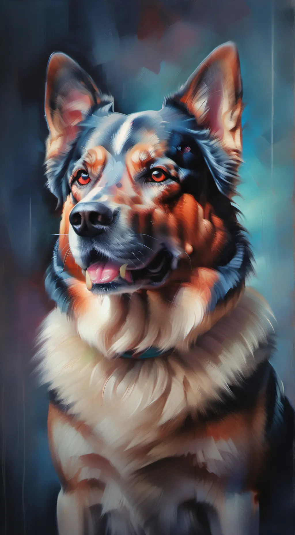 ai character: super evil dog  background