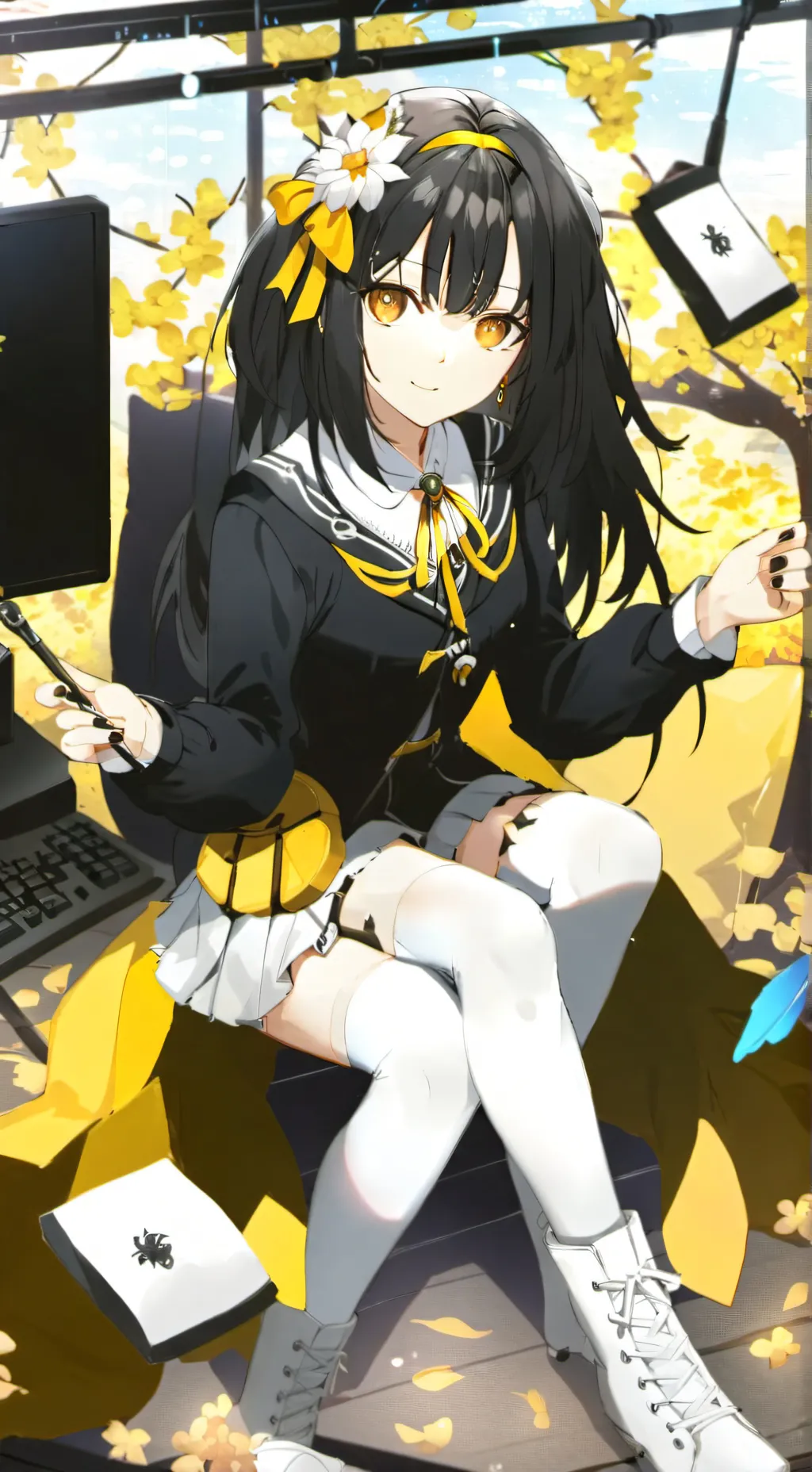 ai character: Ashley  background