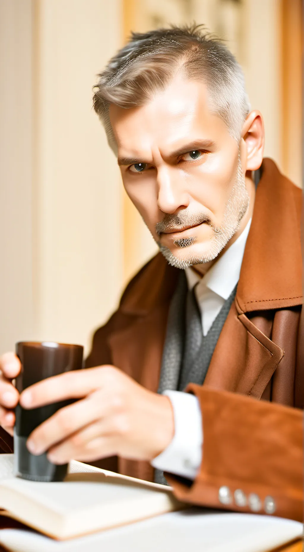 ai character: The Brooding Russian Philosopher background
