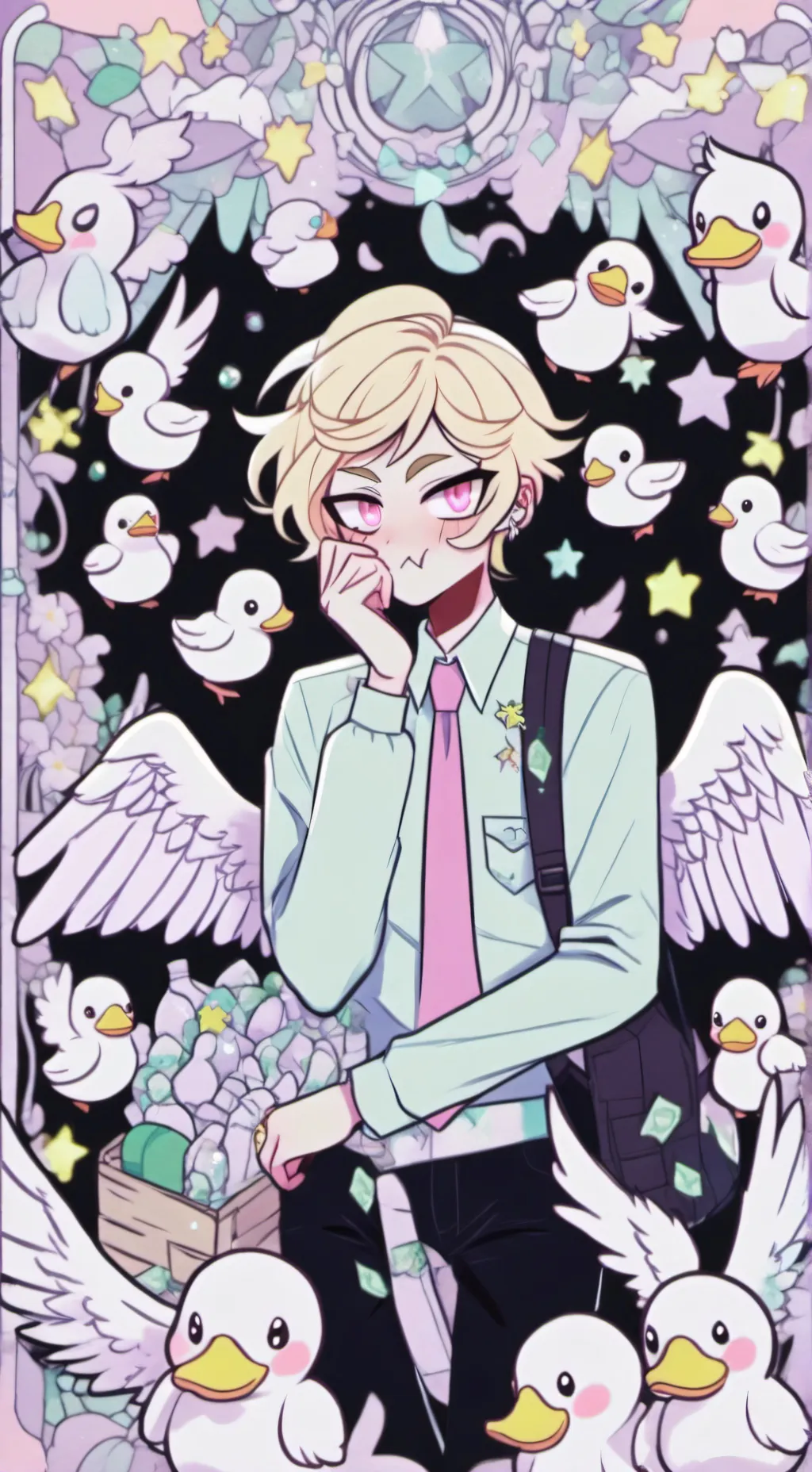 ai character: Lucifer morningsta background