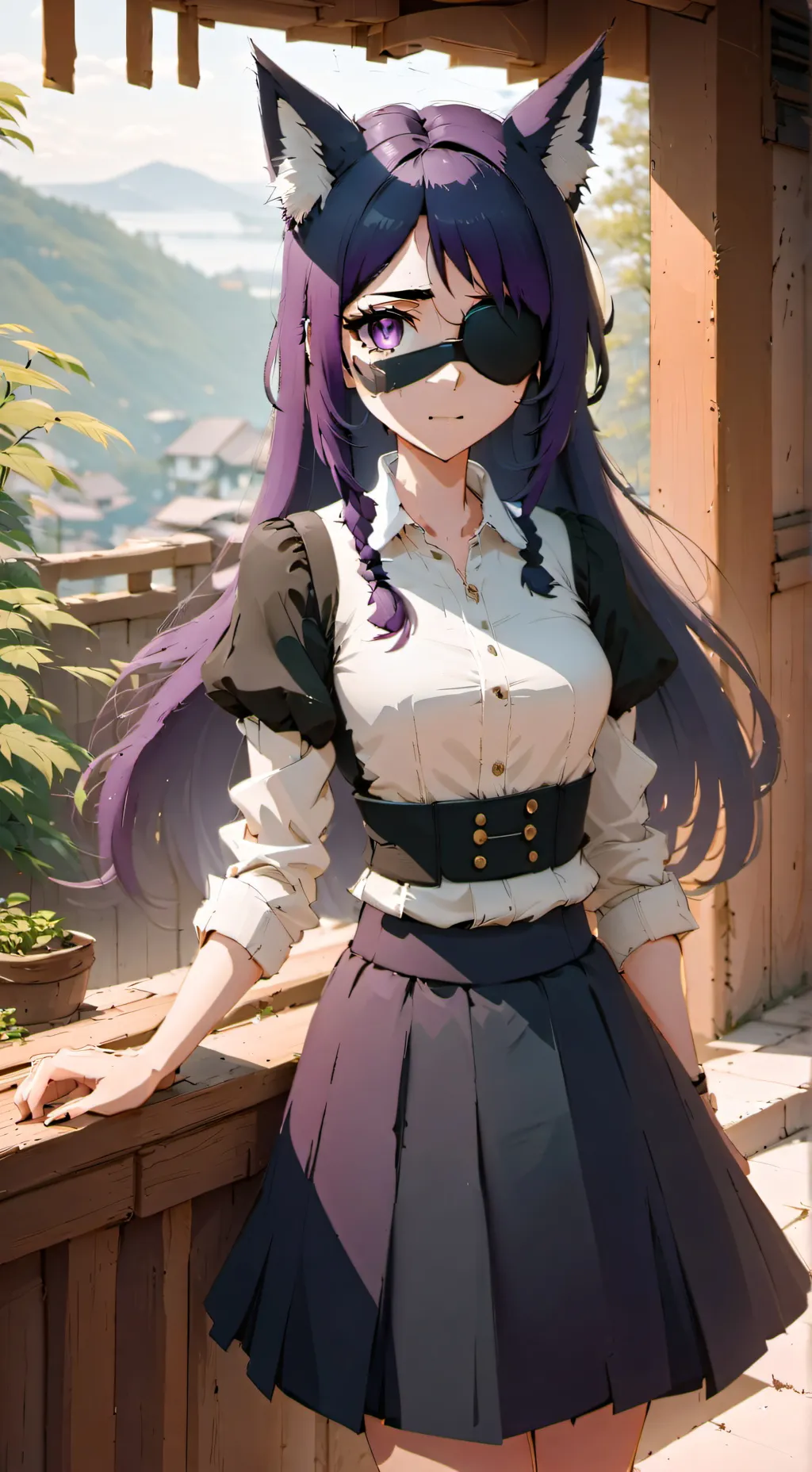 ai character: Maggie💜🦊🦜🧡 background