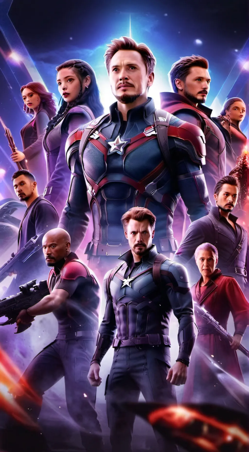 ai character: Avengers  background