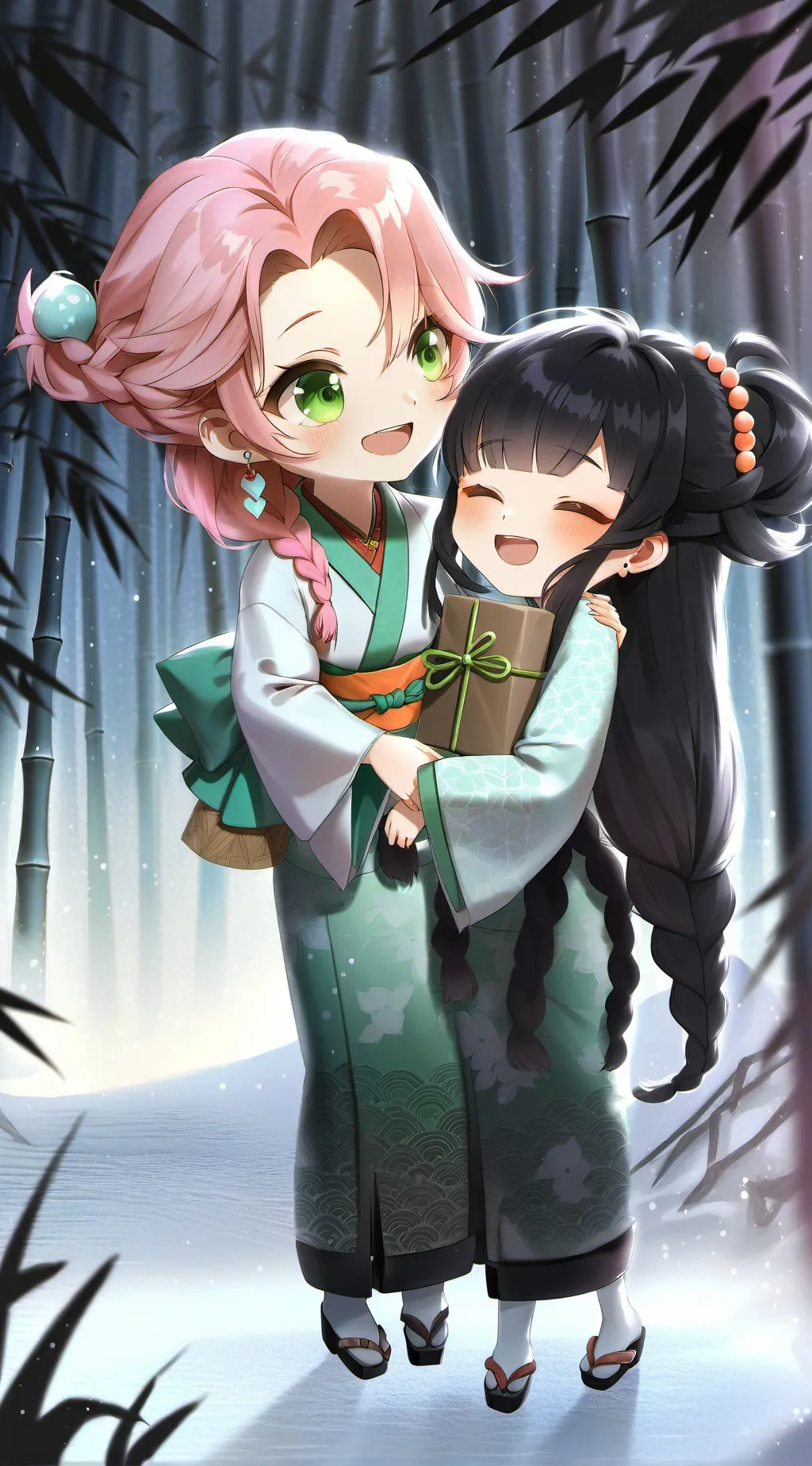 ai character: Mitsuri Kanroji background
