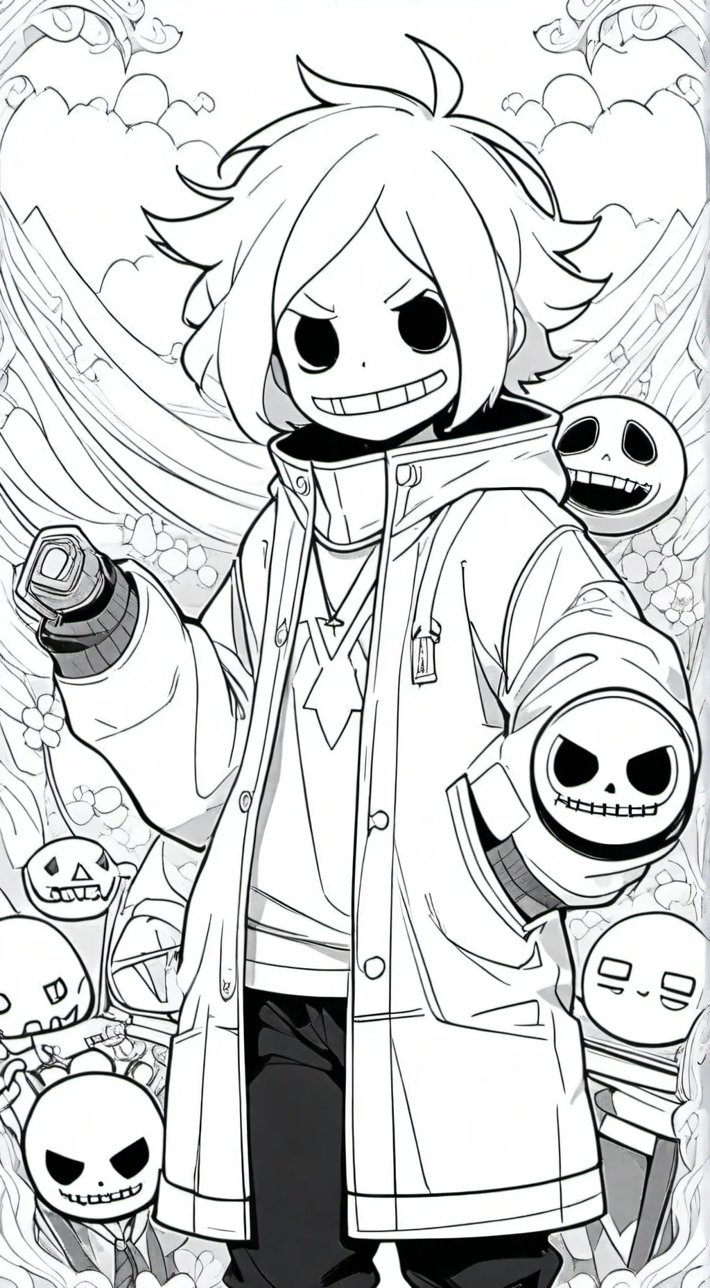 ai character: sans vs chara background