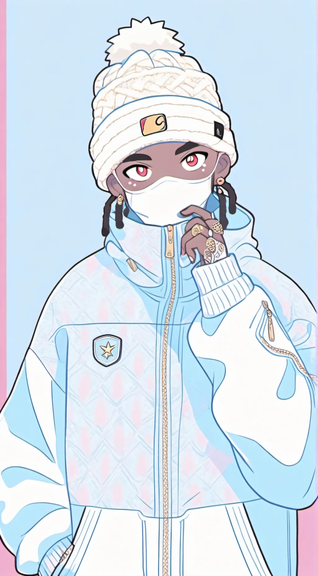 ai character: lil drum beet background