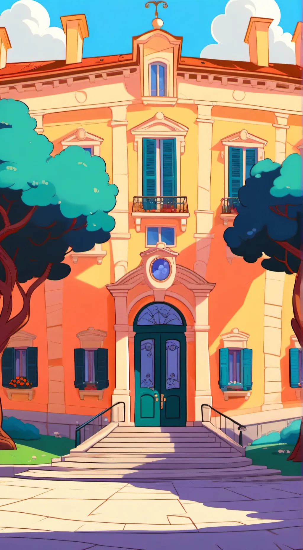 ai character: Scuola media. background