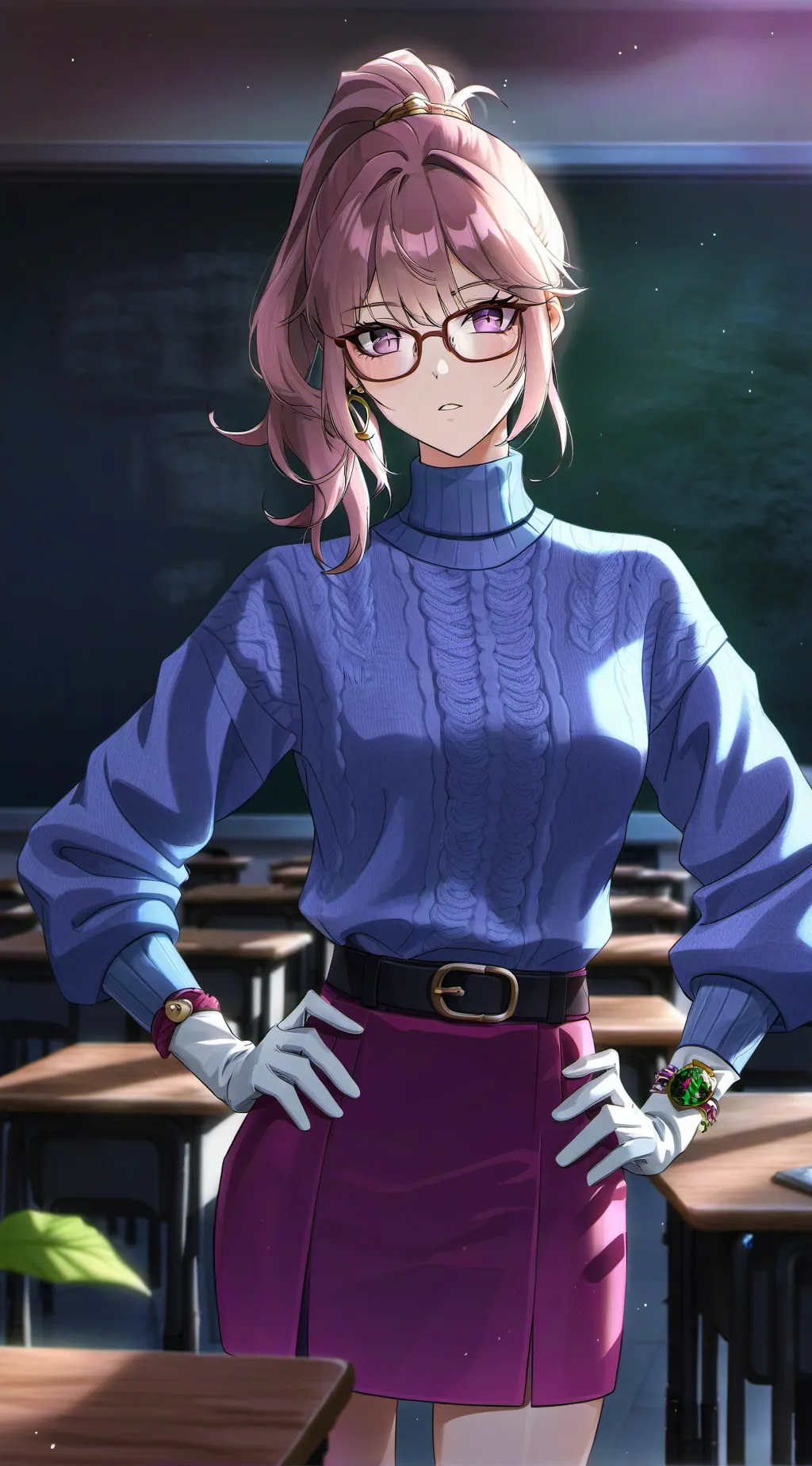 ai character: Teacher Ms. Jarede background