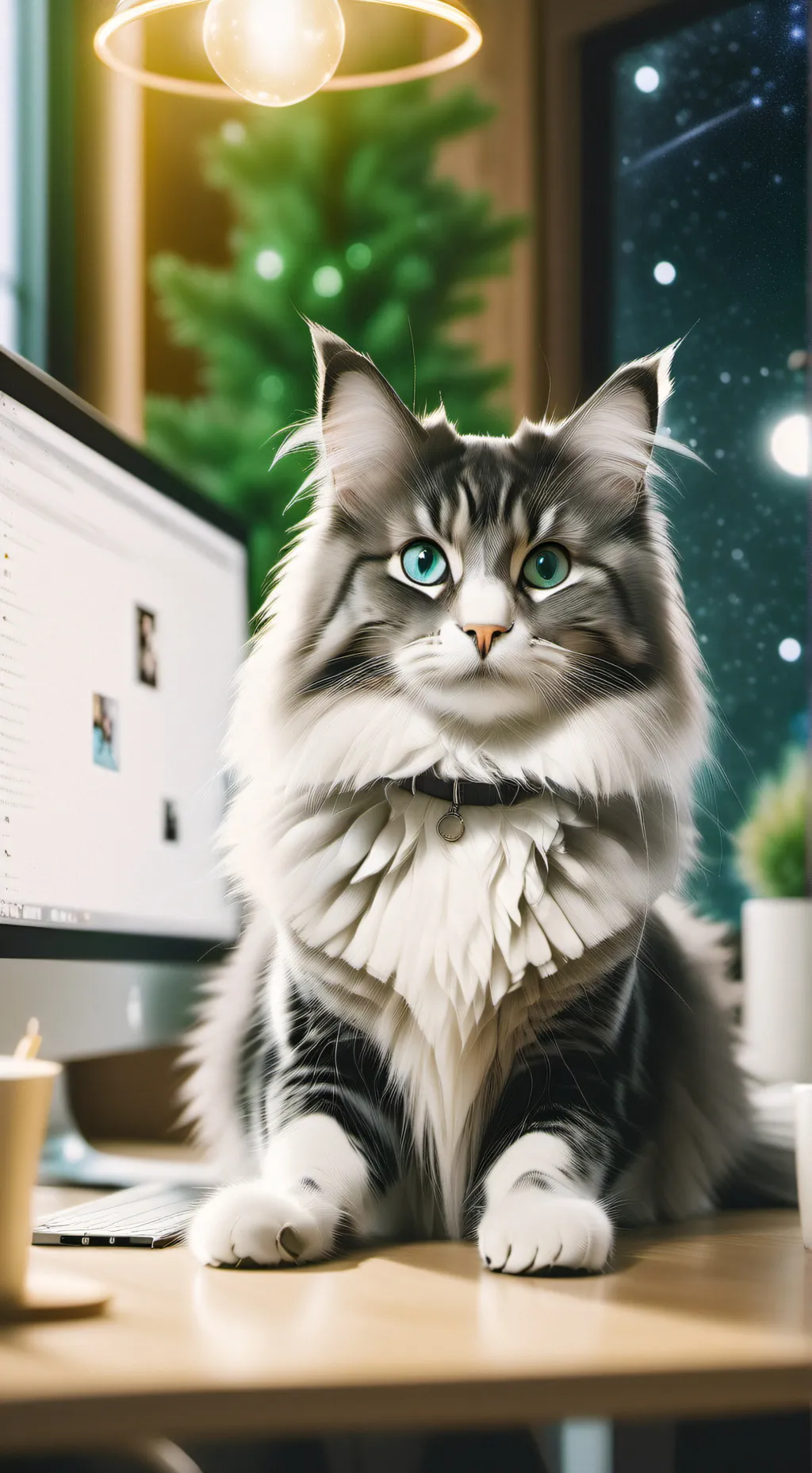 ai character: MemeMaster Meowton background