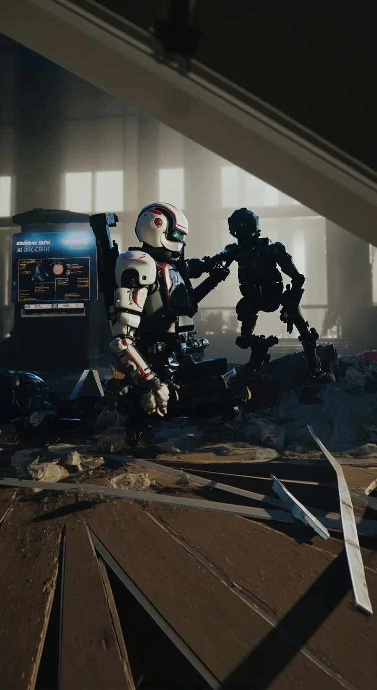 ai character: Robot apocalypse  background