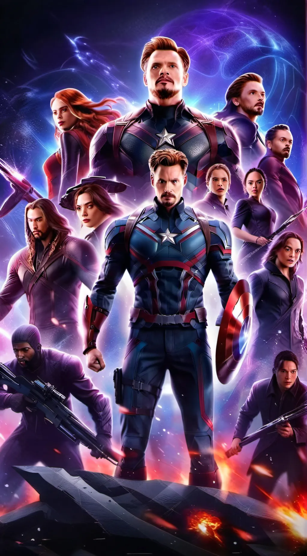 ai character: Avengers  background