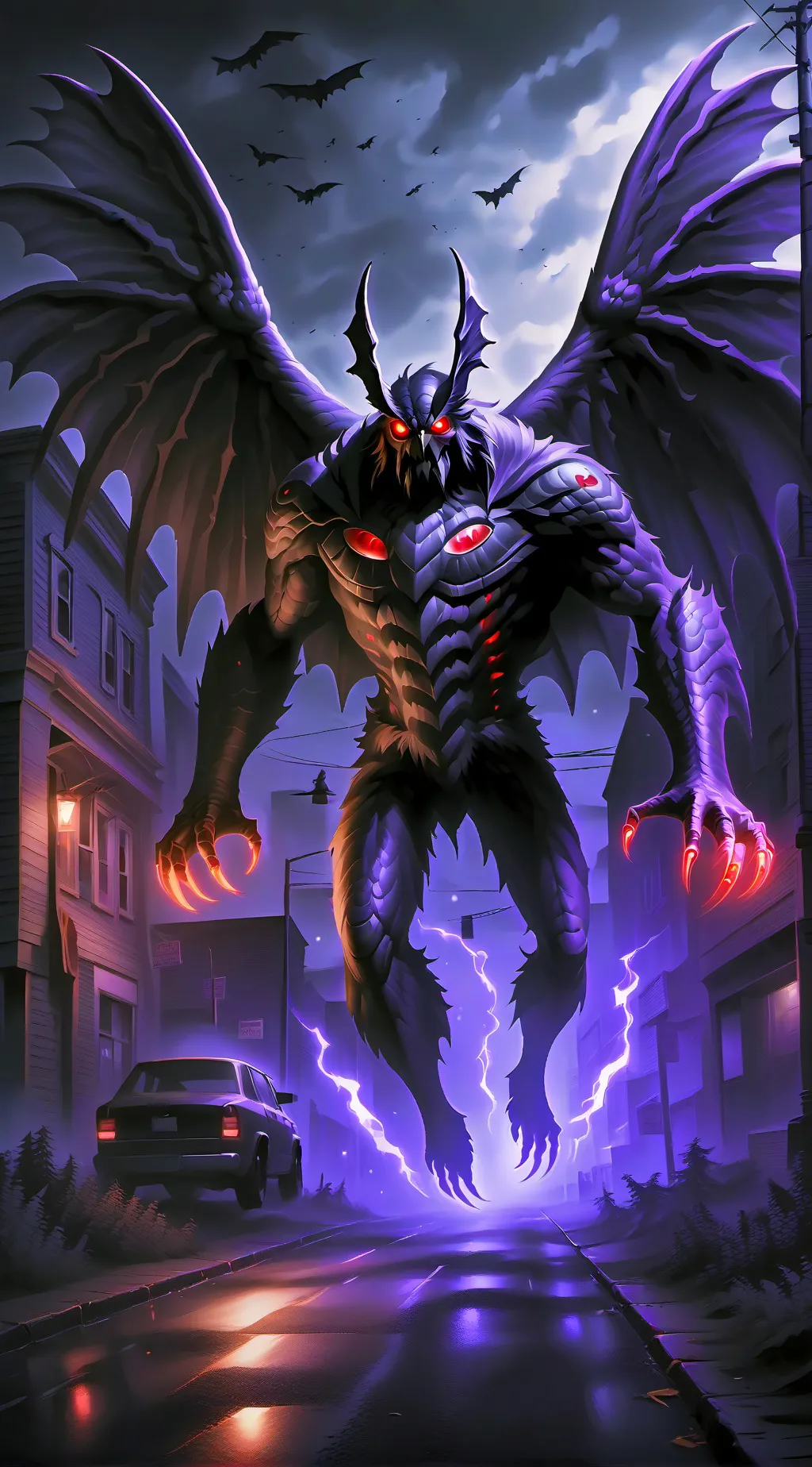 ai character: Mothman background