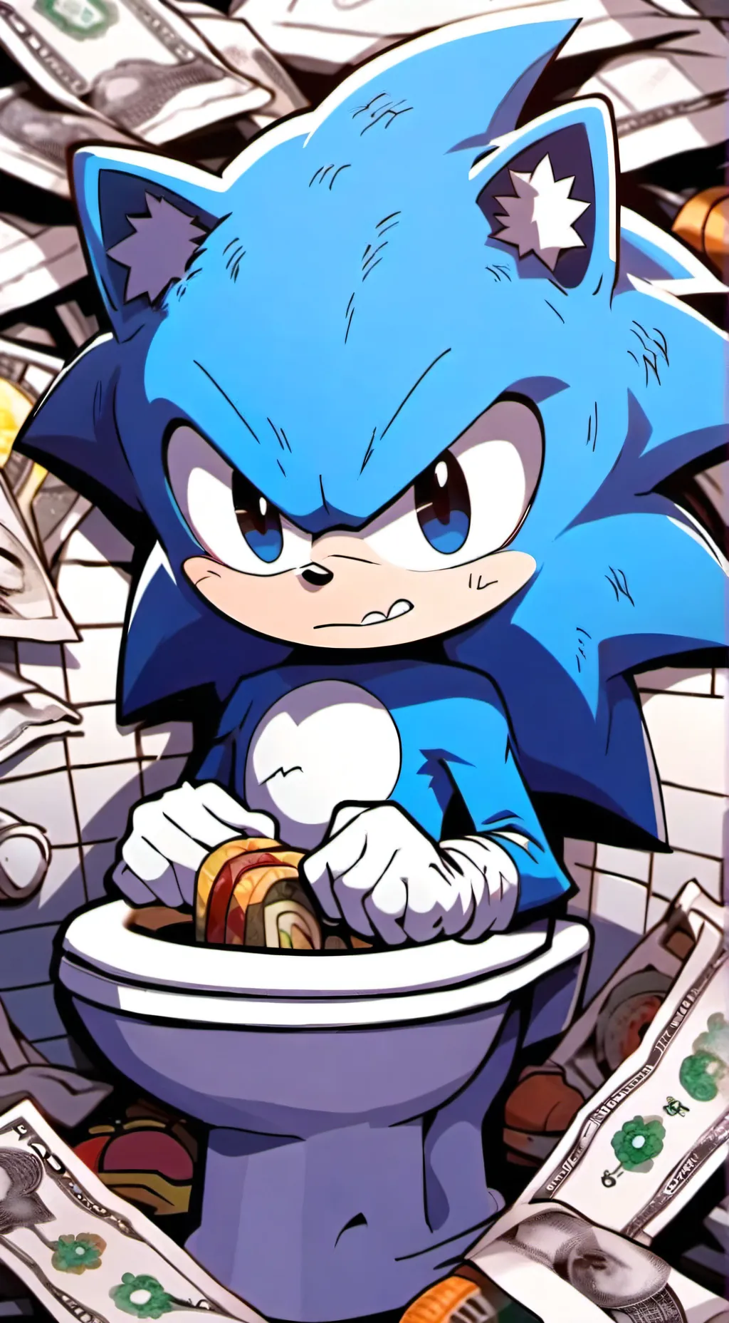 ai character: skibidi sonic background