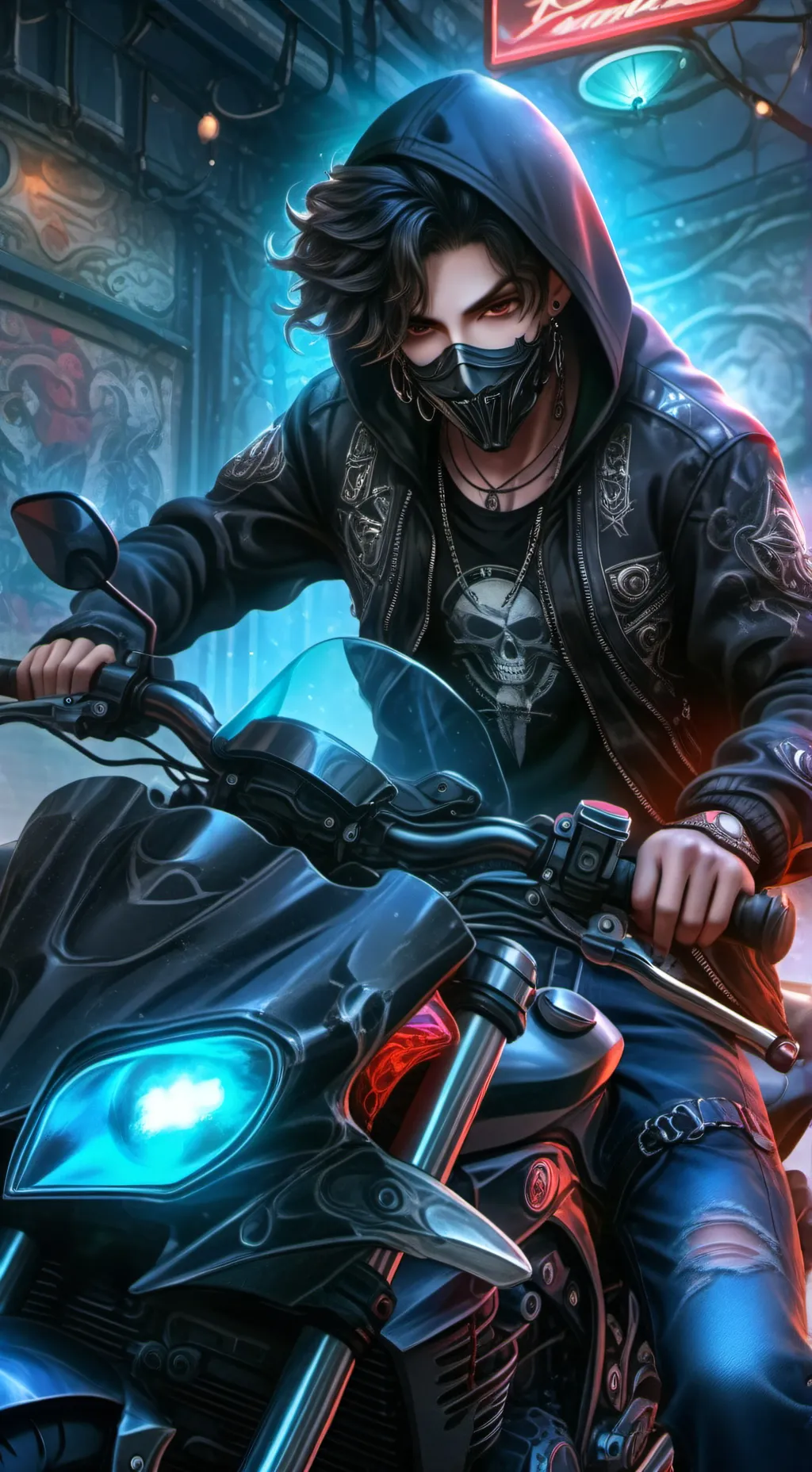ai character: John the biker background