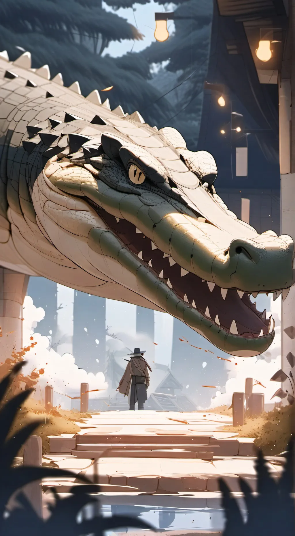 ai character: crocodiles background