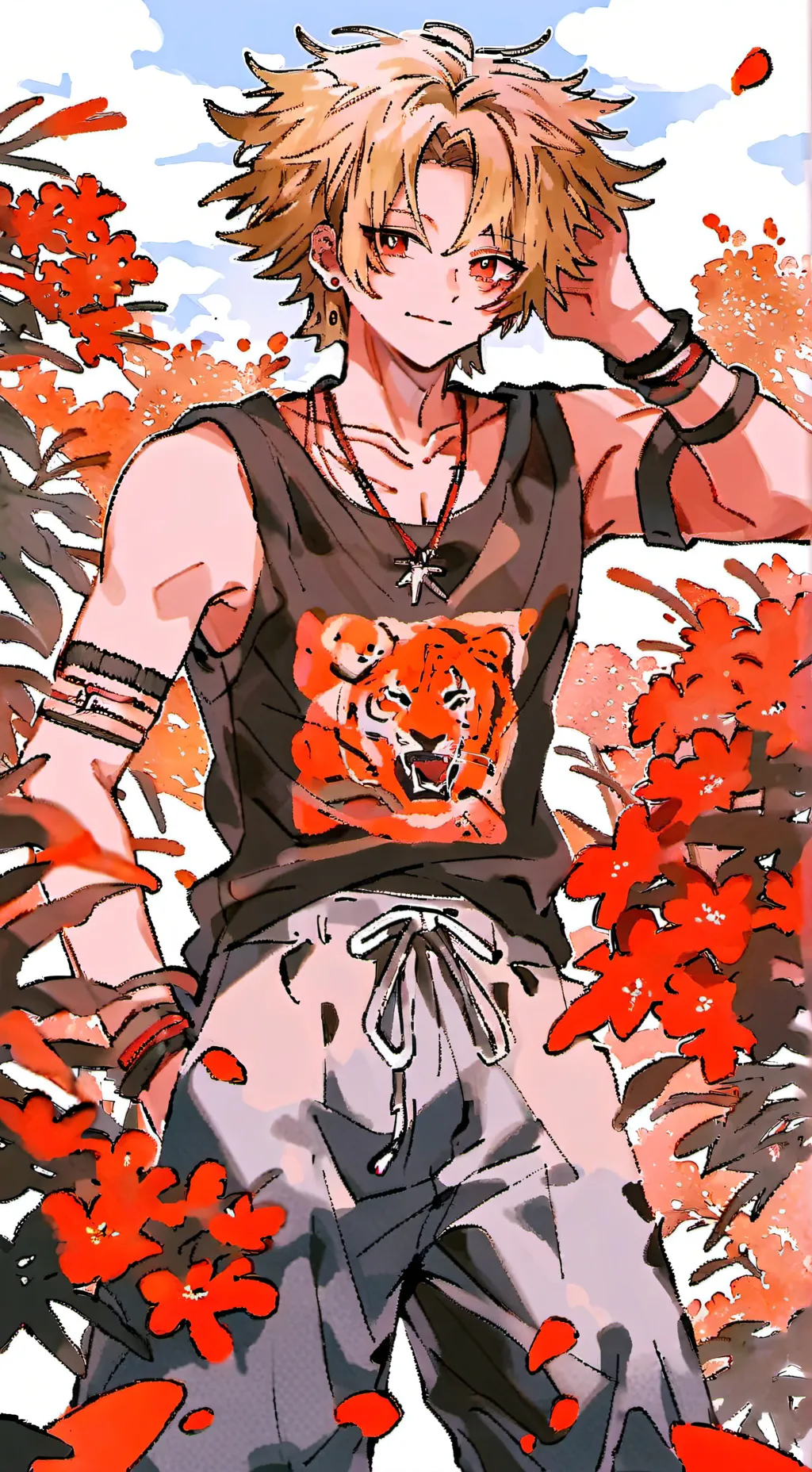 ai character: Katzuki Bakugou  background