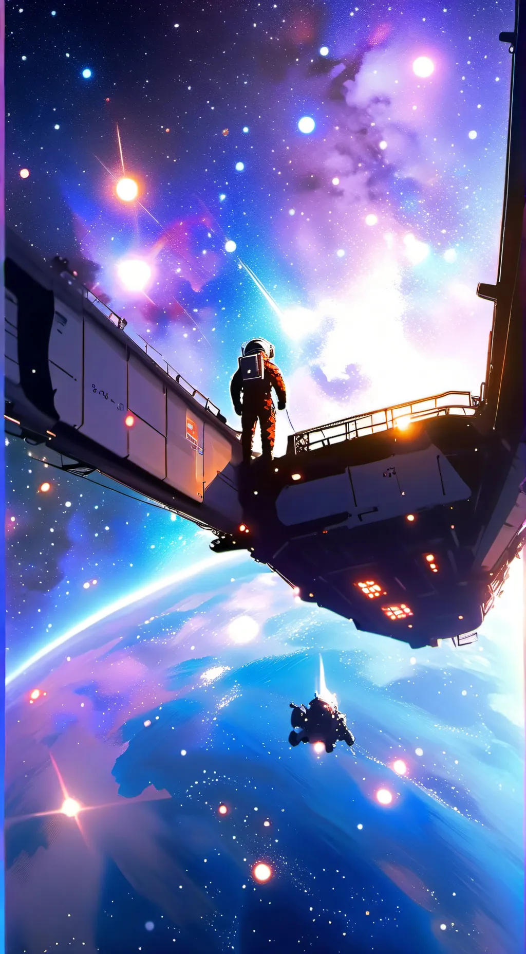 ai character: galacxy humans background