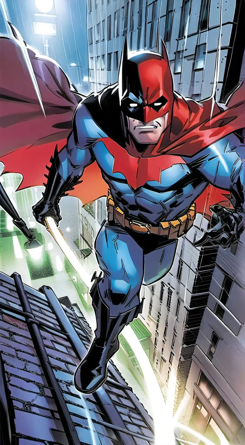 ai character: batman vs red hood background