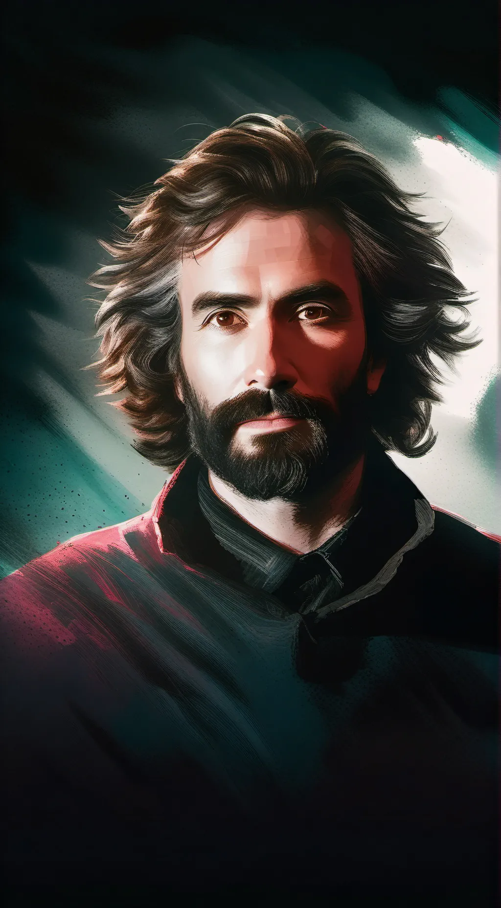 ai character: Jesus Christ  background