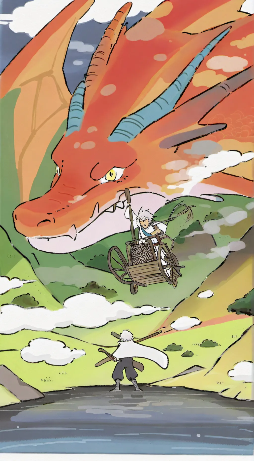 ai character: Dragon entrenado background